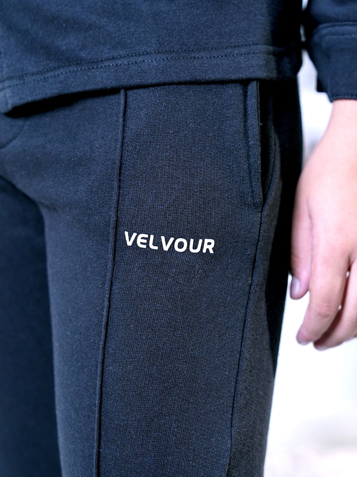 Mock Neck Tracksuit For Boys & Girls, Fleece #VWT26-B