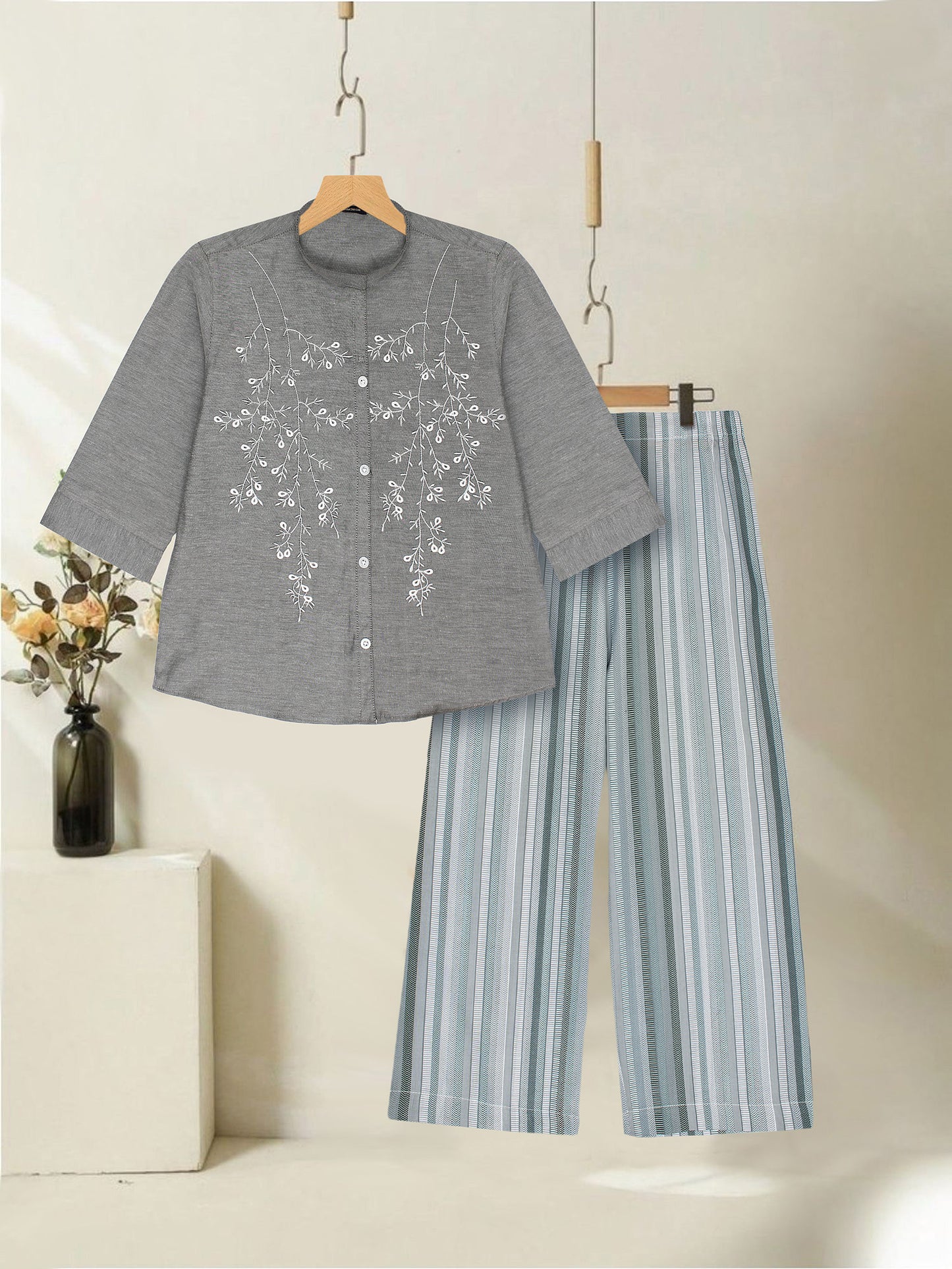 Embroidered Girls Co Ord Set VG169-A