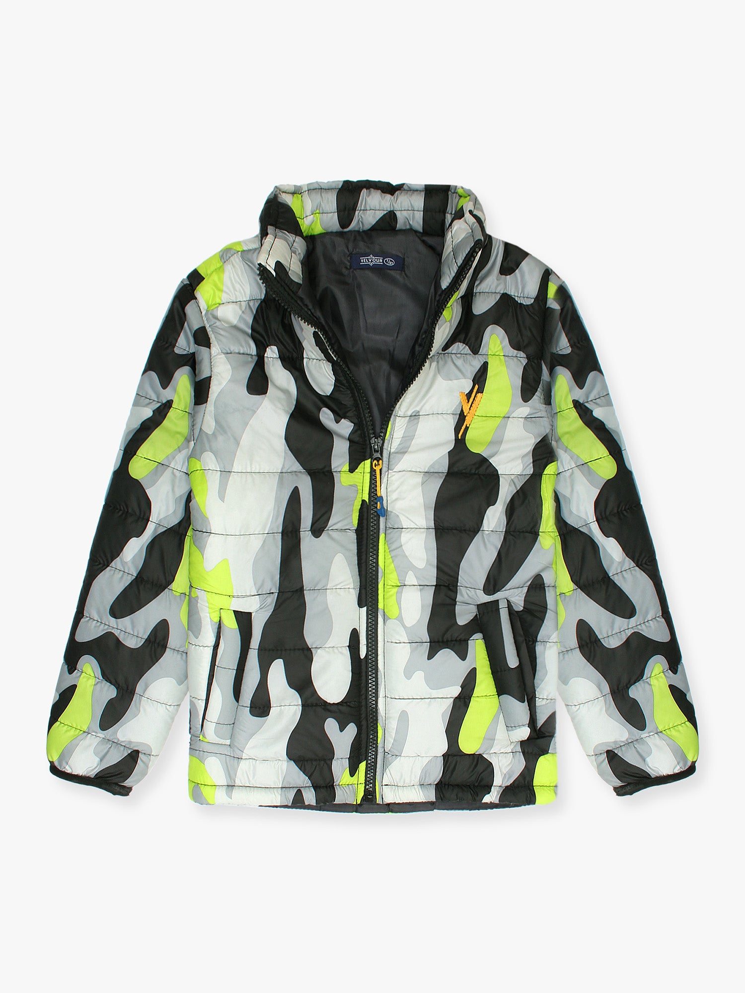 Full Sleeves Puffer Jacket Boys & Girls VJ01 Camouflage Print