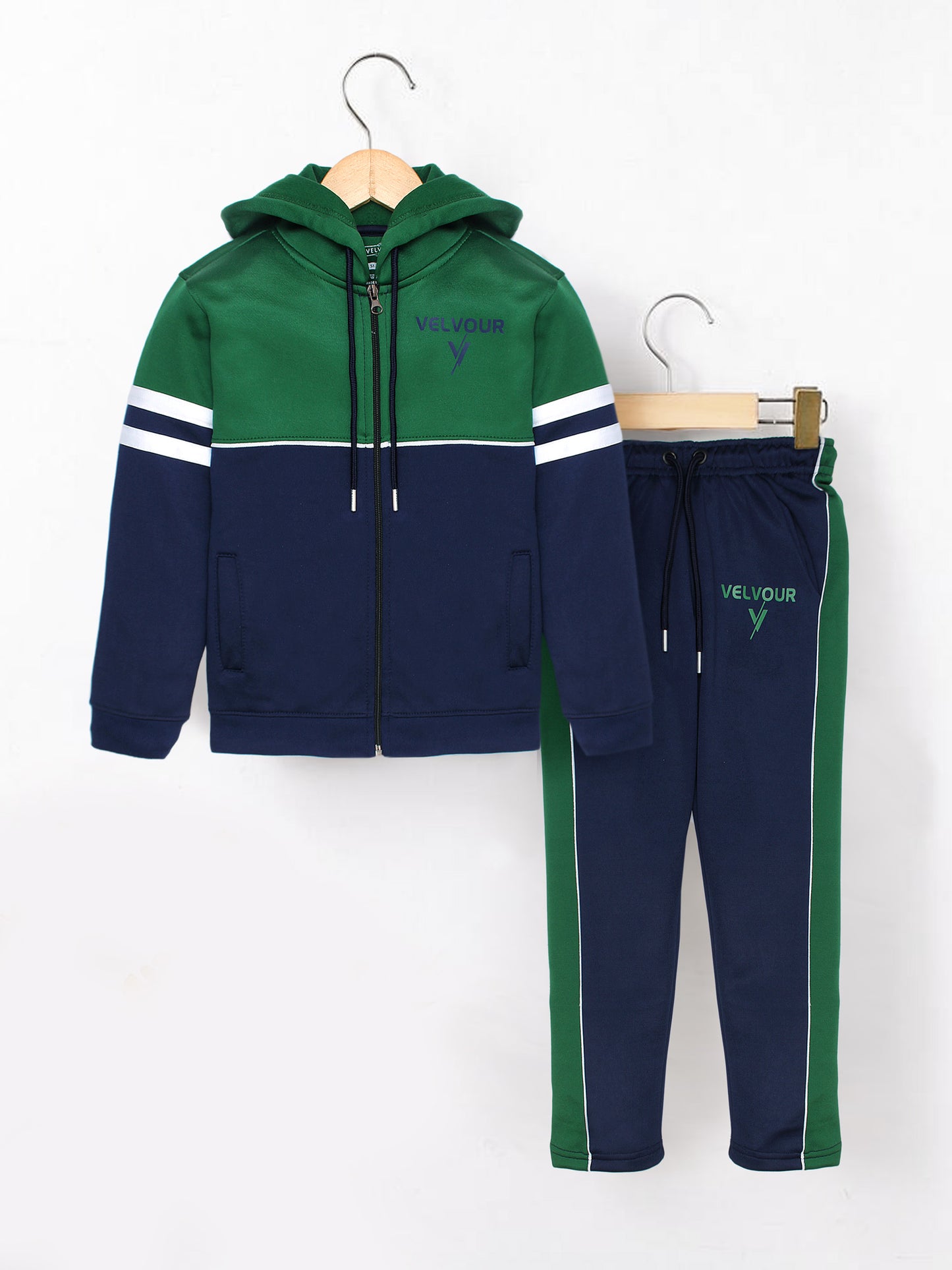 Hooded Tracksuit For Boys & Girls, Poly Athletic Fleece #VWT08-E