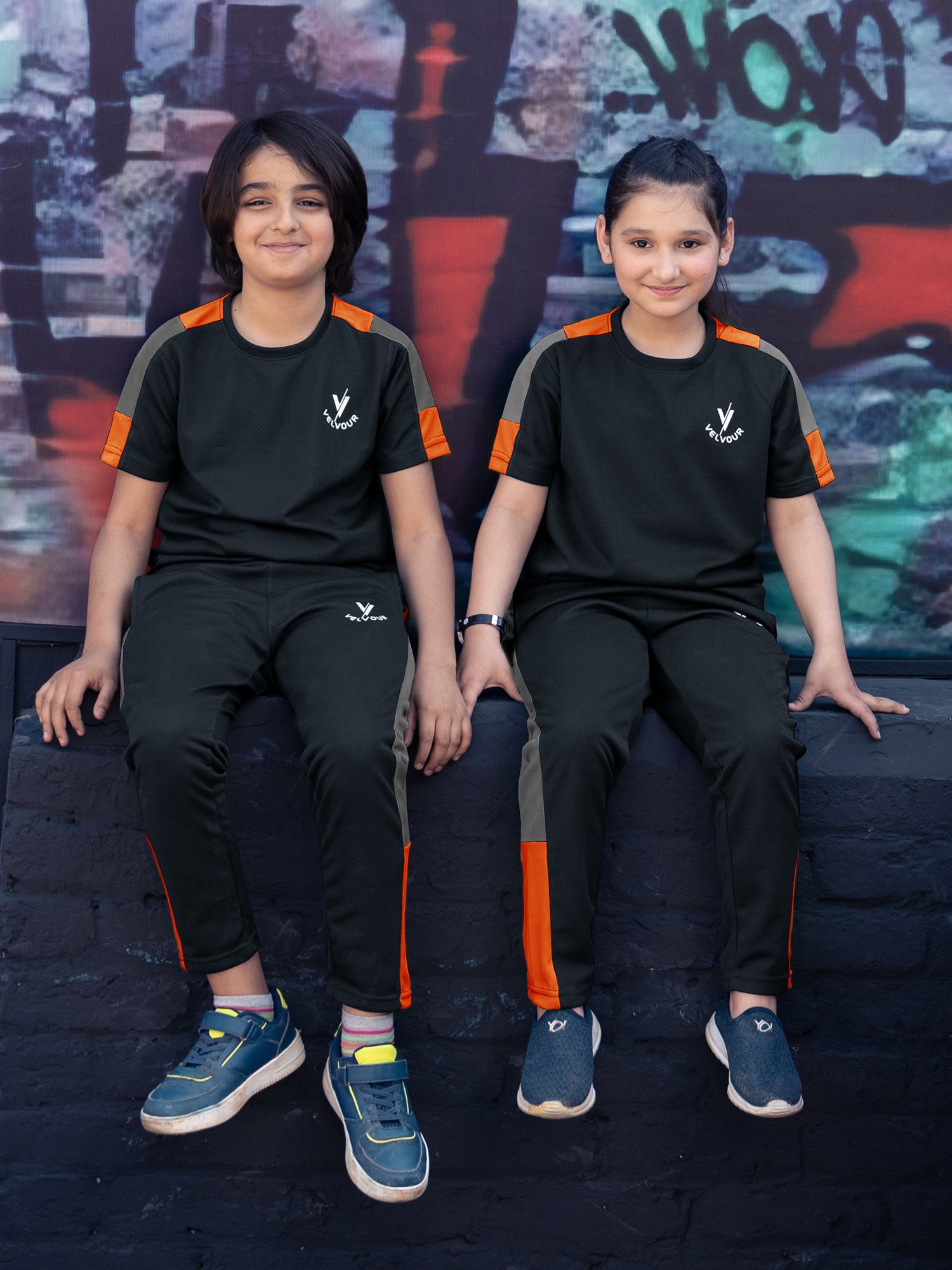 Tracksuit For Boys & Girls Poly athletic Fabric VST43-A