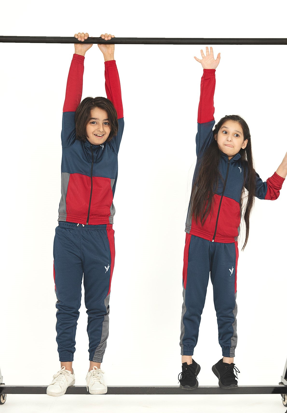 Mock Neck Tracksuit For Boys & Girls, Poly Athletic Fleece #VWT010-C