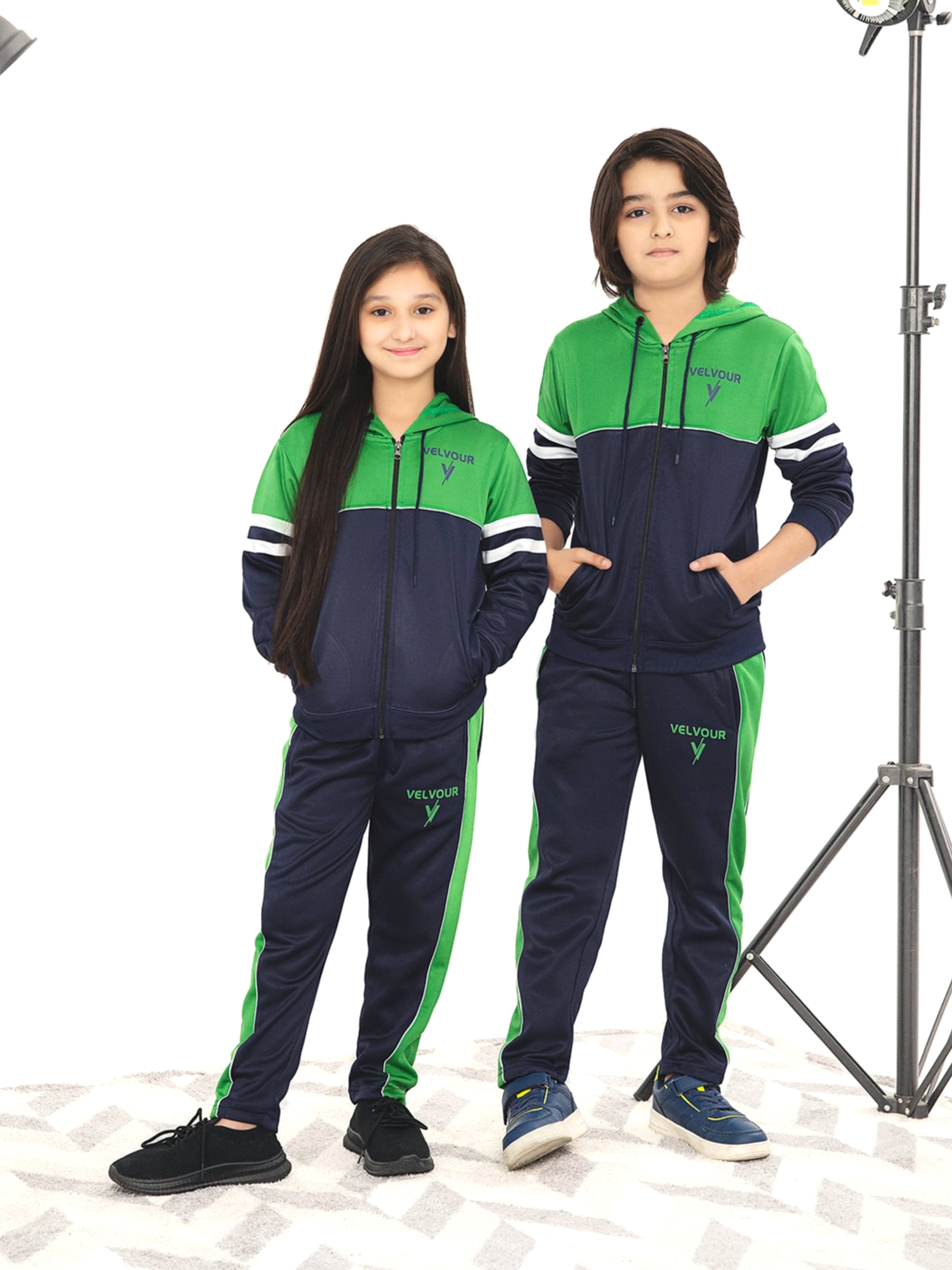 Hooded Tracksuit For Boys & Girls, Poly Athletic Fleece #VWT08-E