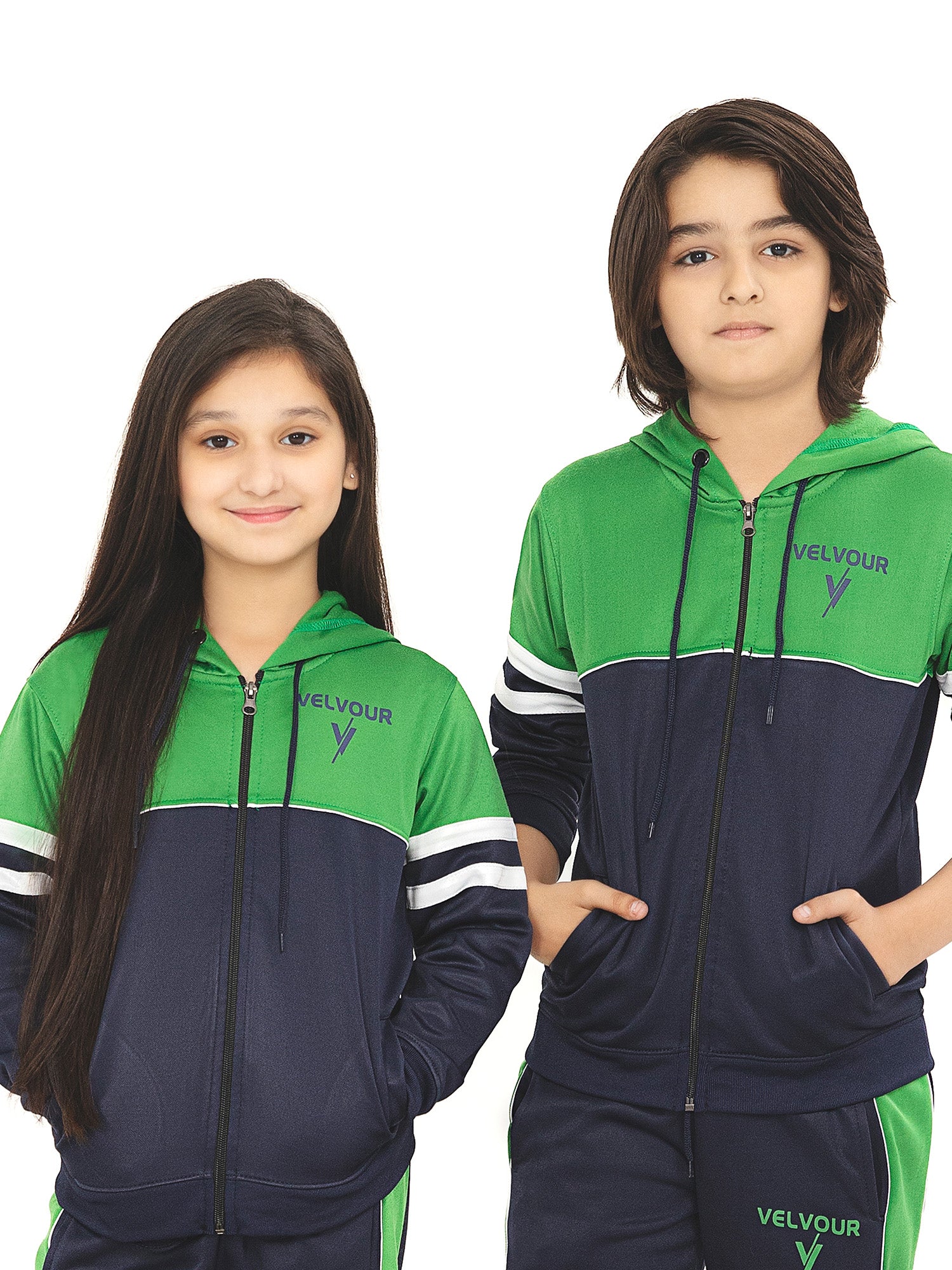 Hooded Tracksuit For Boys & Girls, Poly Athletic Fleece #VWT08-E