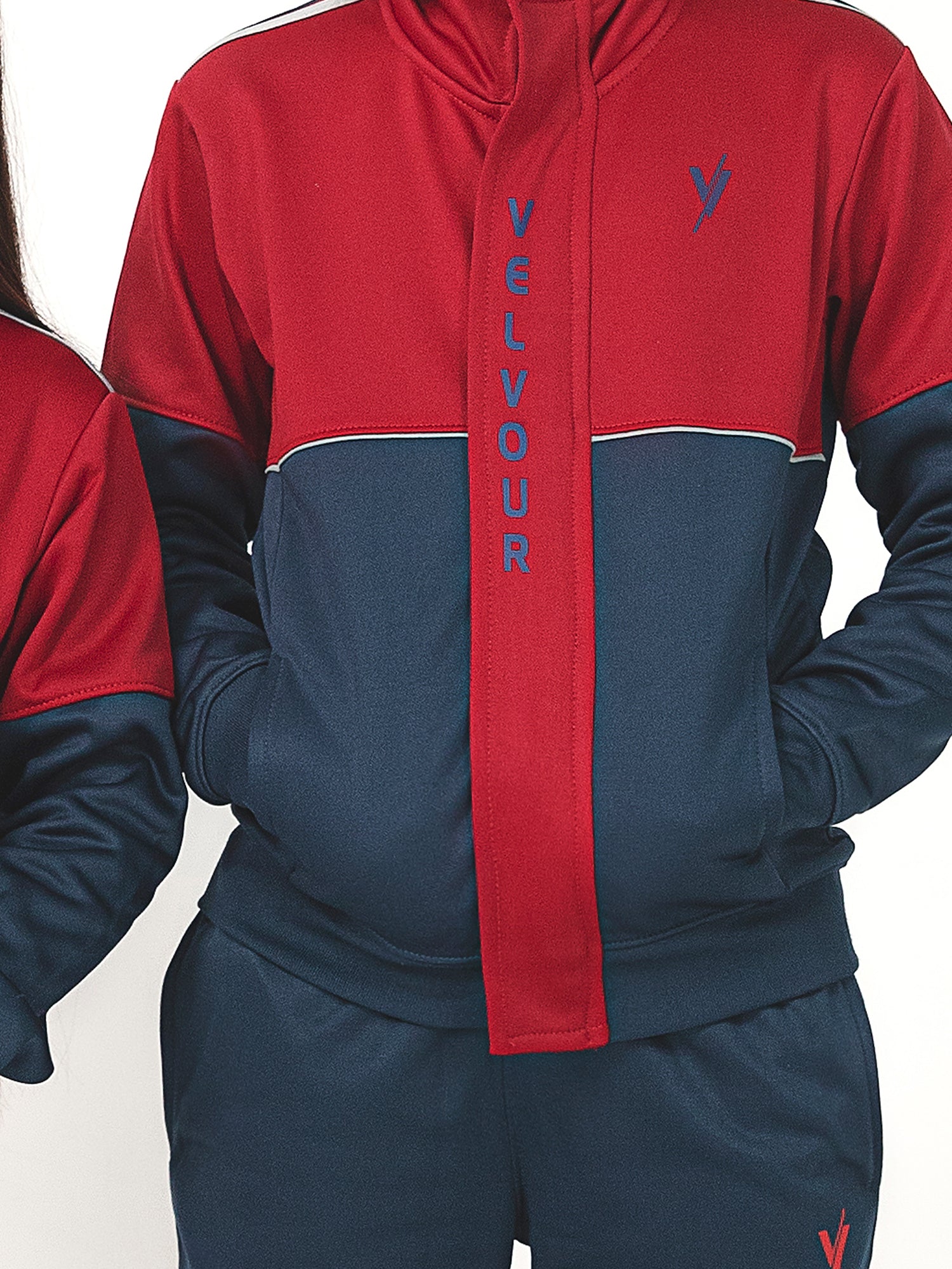 Mock Neck Tracksuit For Boys & Girls, Poly Athletic Fleece #VWT02-A