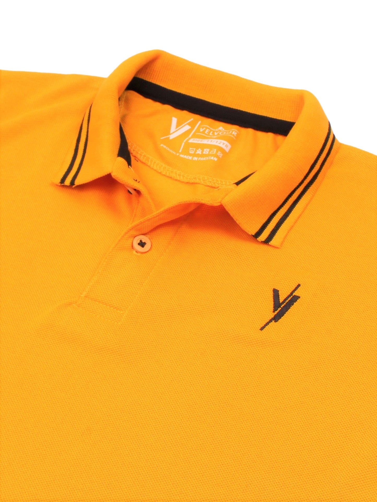 Tipping Collar Polo Shirt For Mens plain Yellow