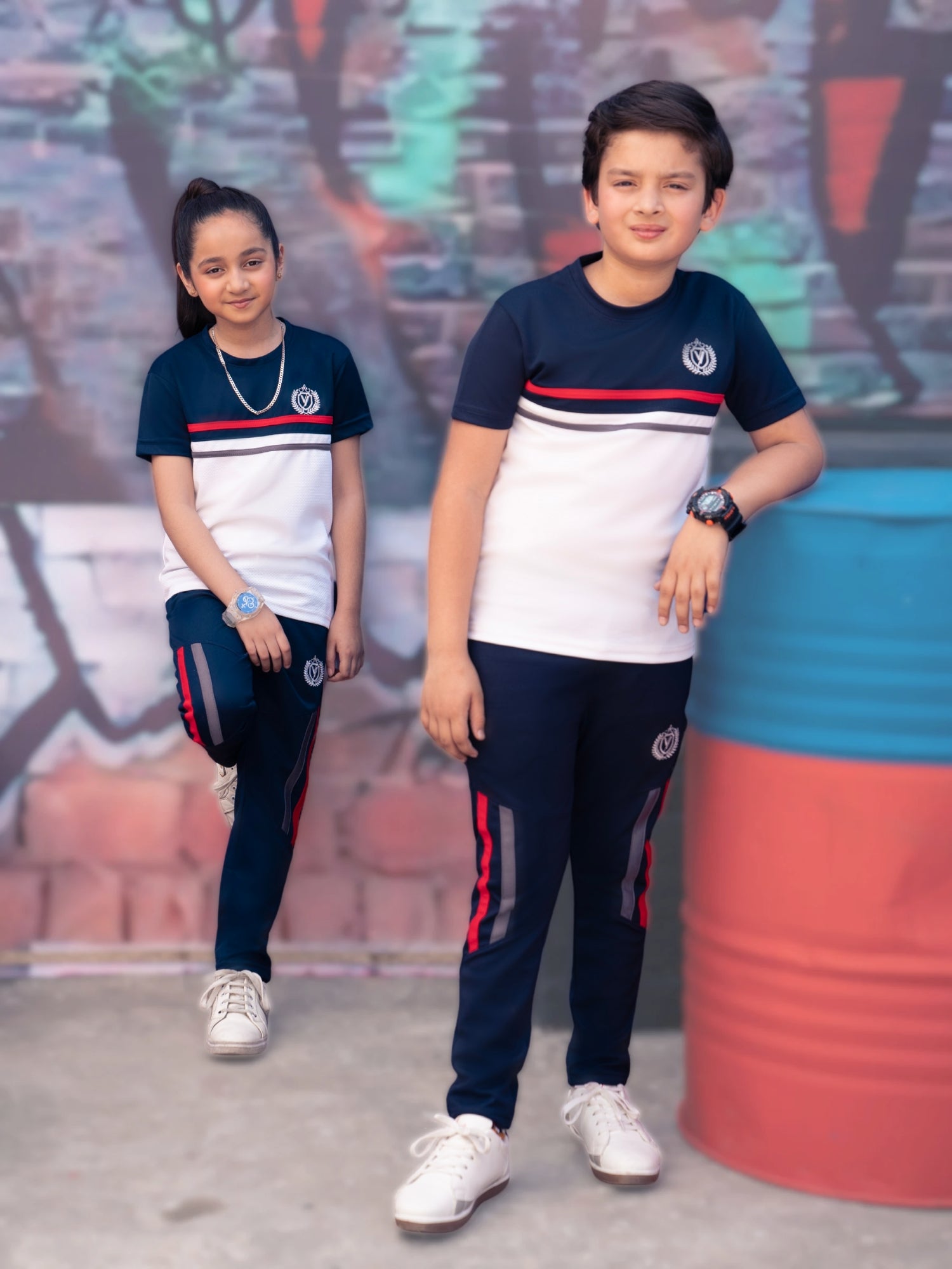 Tracksuit For Boys & Girls Poly athletic Fabric VST42-A