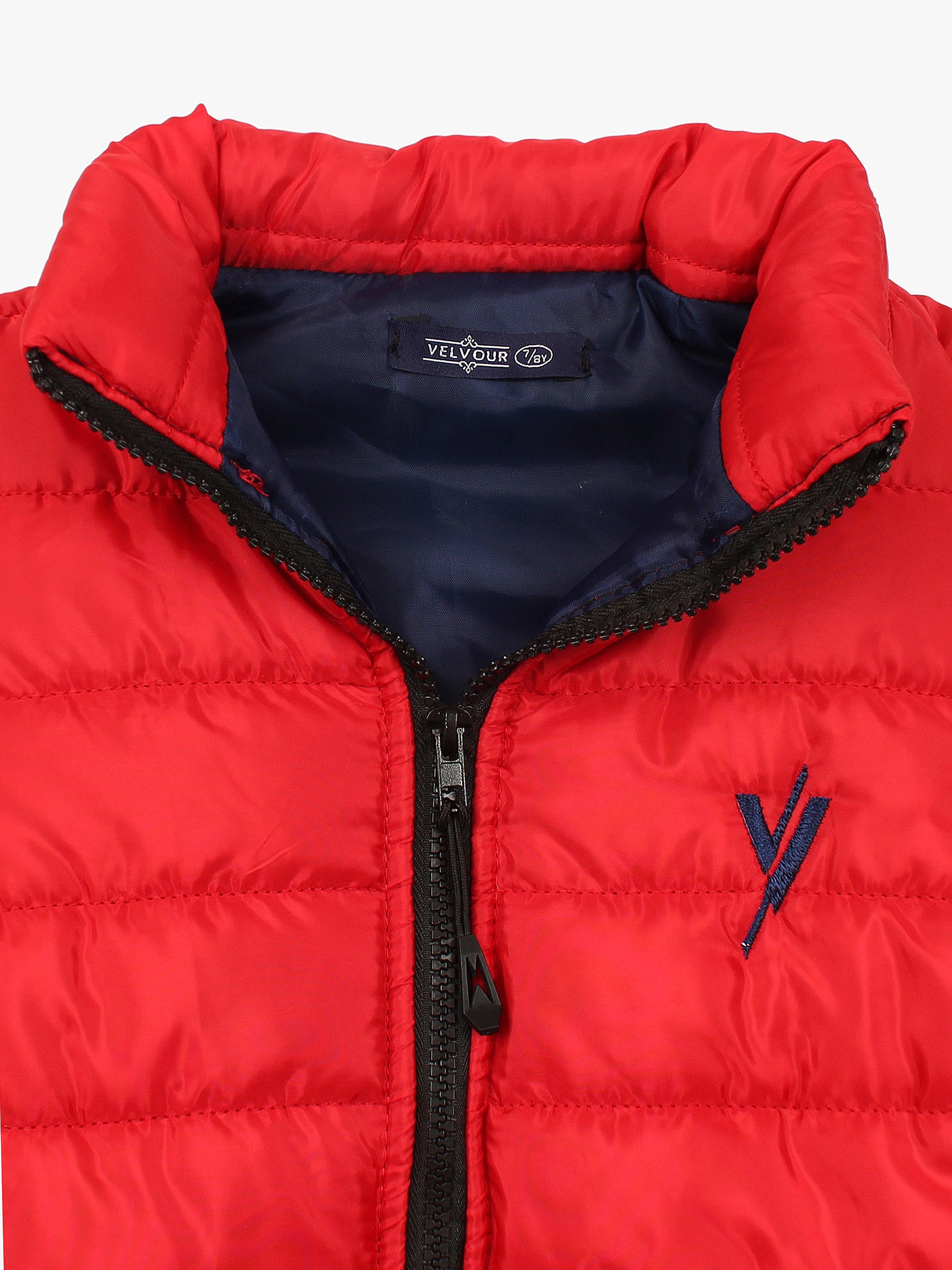 Sleeveless Puffer Jacket Boys & Girls VJ02-D Red