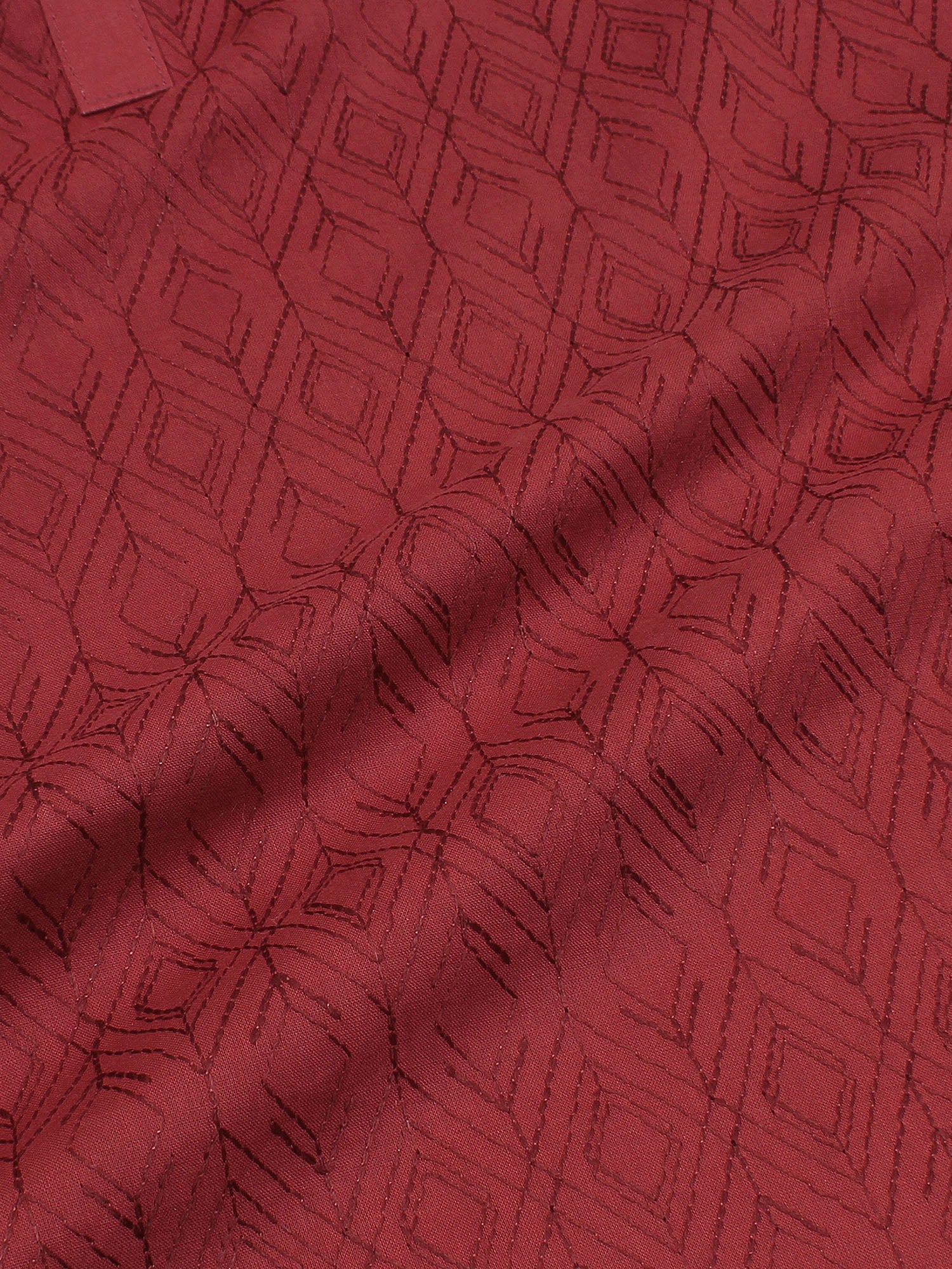 Velvour Boys Embroidered Kurta Maroon VB158