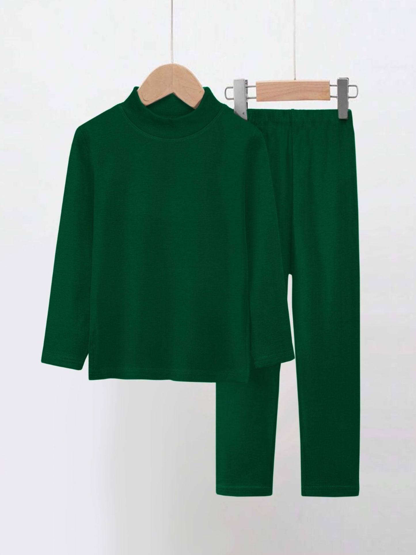 Power stretch ribbed inner suit For Boys & Girls #VIS07-1 Dark Green