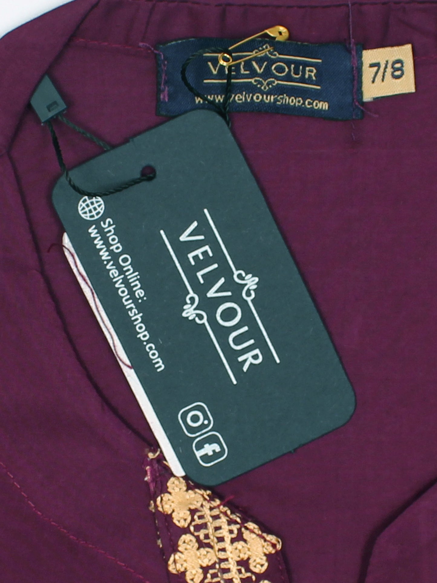 Embroidered Girls 2pc Suit VG136-A