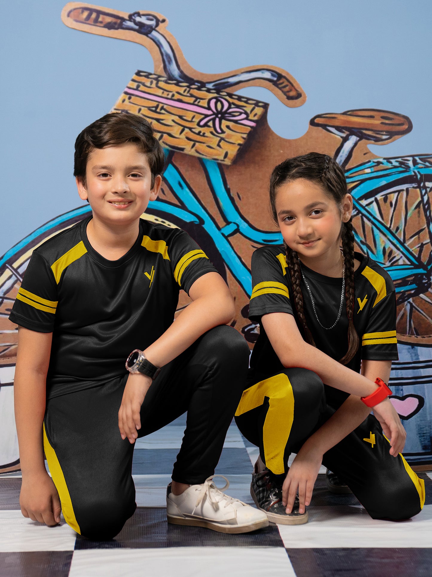 Tracksuit For Boys & Girls Poly athletic Fabric VST44-C