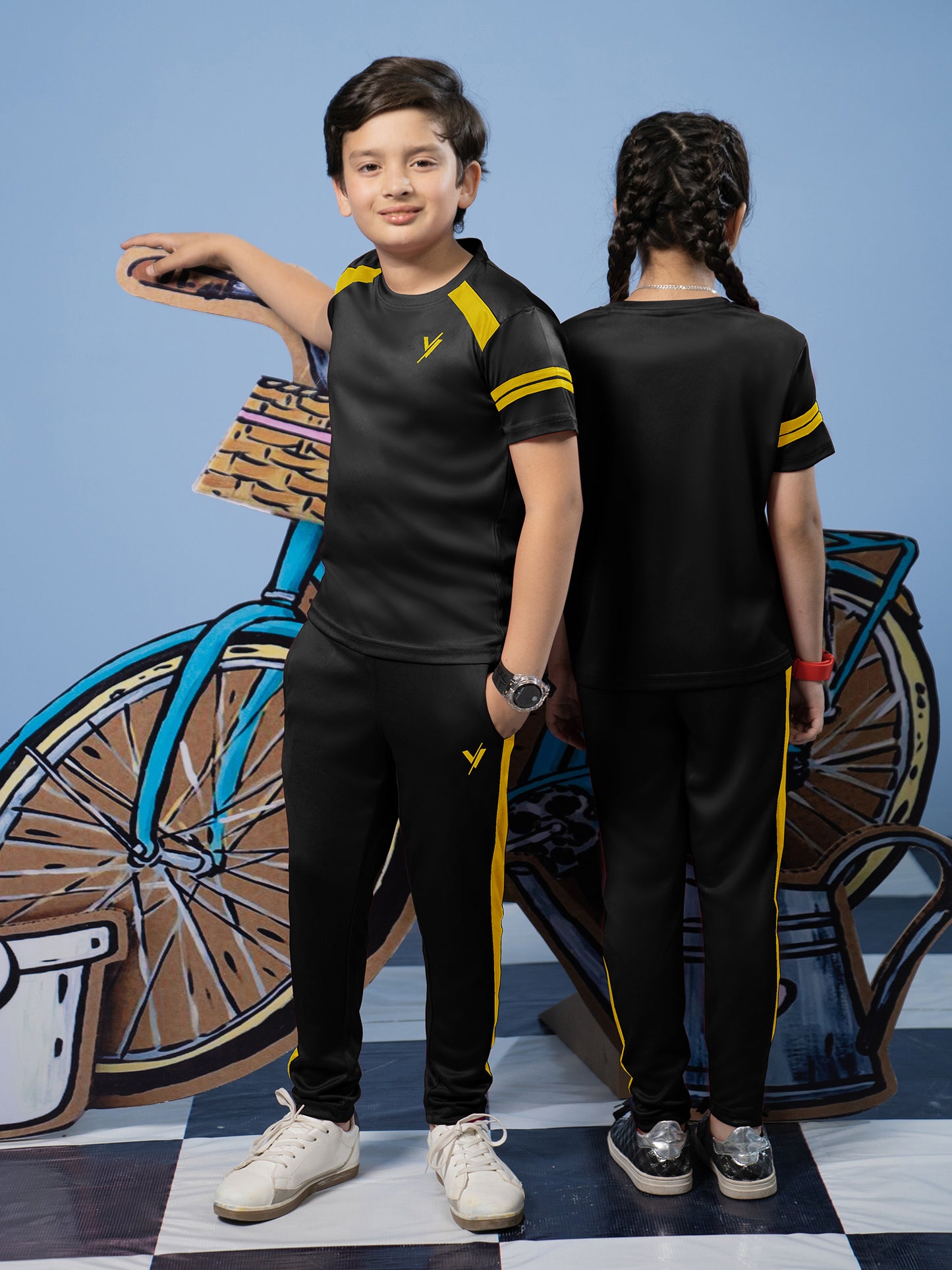 Tracksuit For Boys & Girls Poly athletic Fabric VST44-C