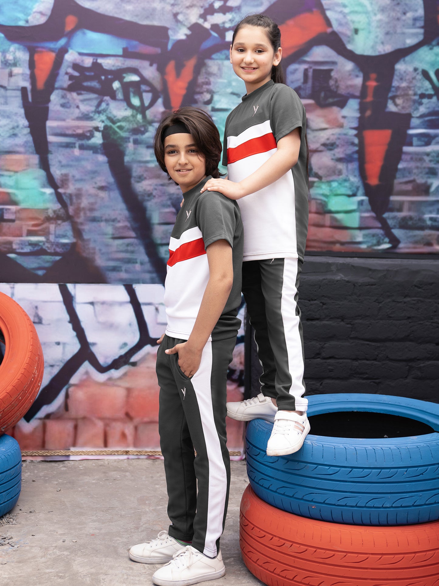 Tracksuit For Boys & Girls Poly athletic Fabric VST45-A