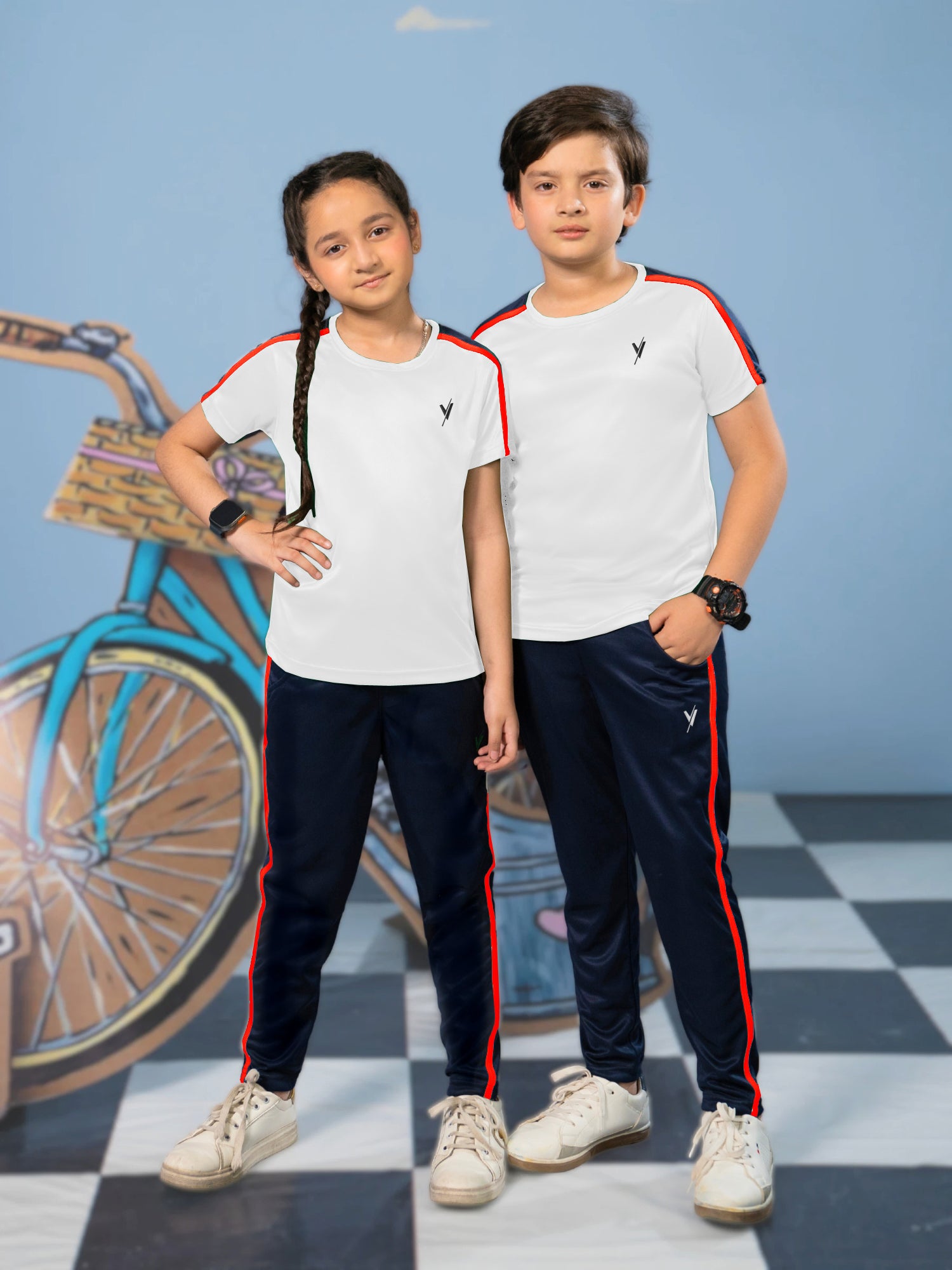 Tracksuit For Boys & Girls Poly athletic Fabric VST49-D
