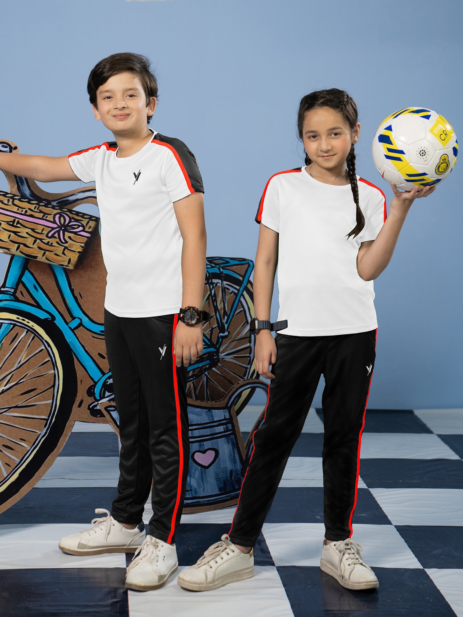 Tracksuit For Boys & Girls Poly athletic Fabric VST49-D