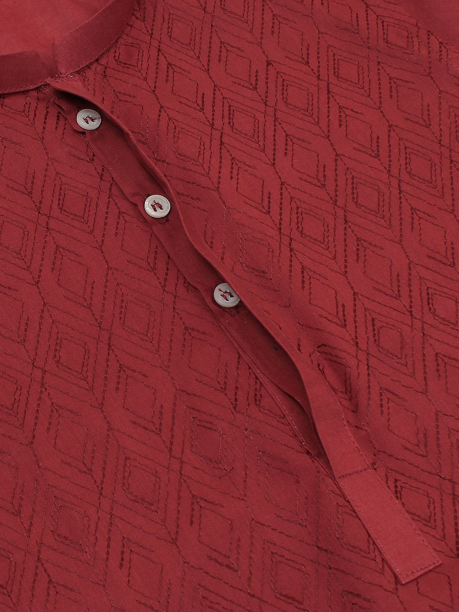 Velvour Boys Embroidered Kurta Maroon VB158