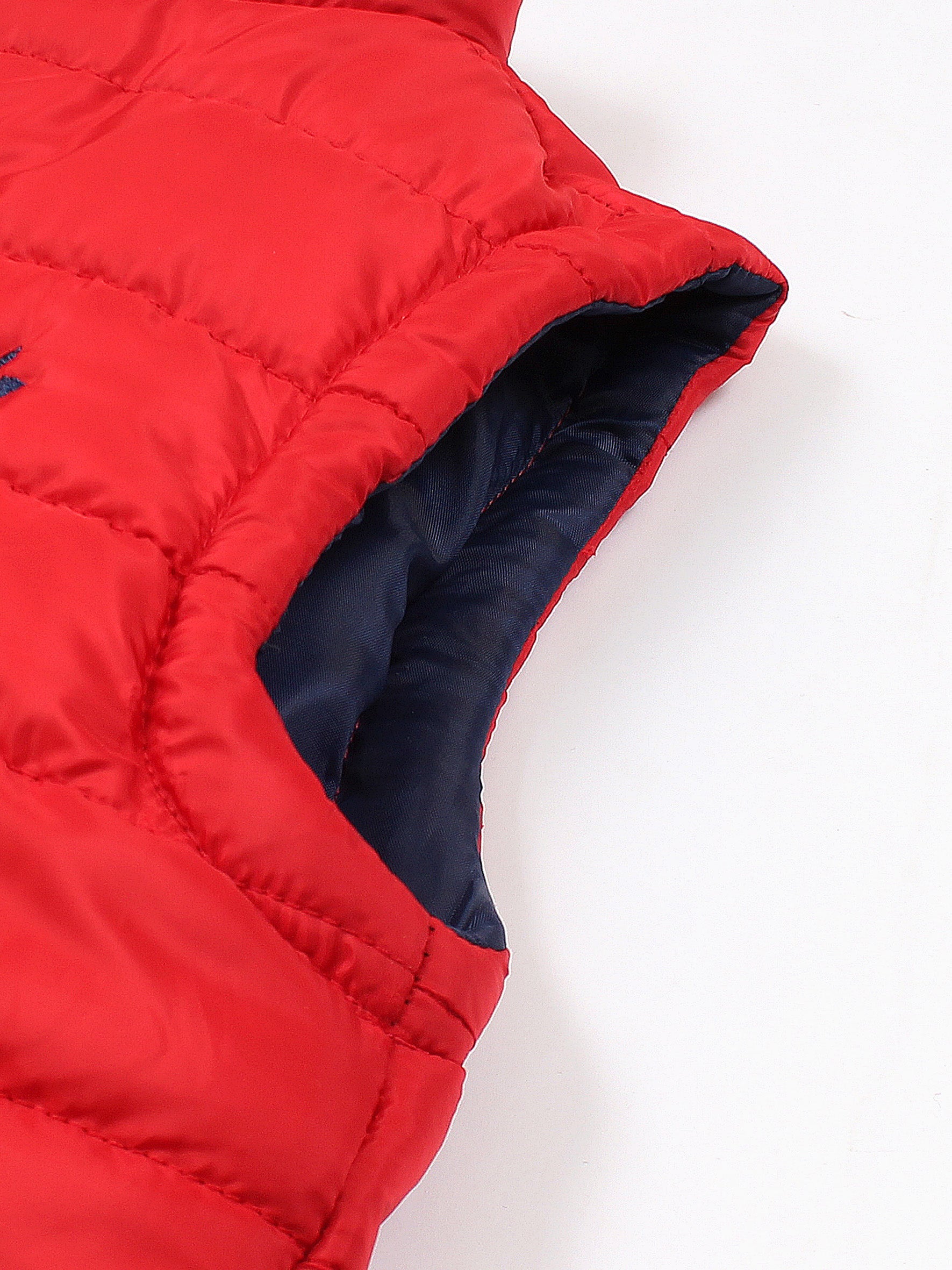 Sleeveless Puffer Jacket Boys & Girls VJ02-D Red