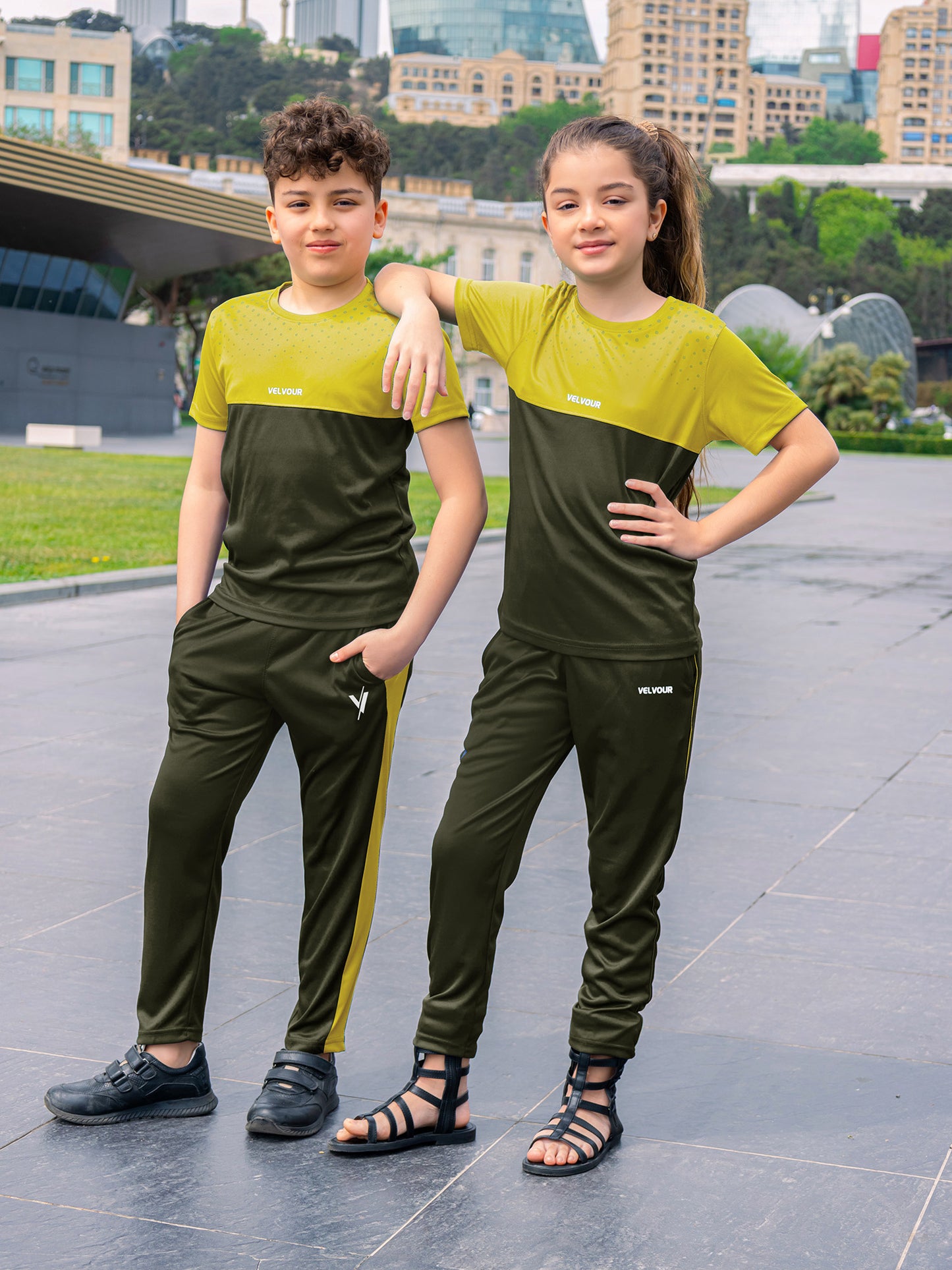 Tracksuit For Boys & Girls Poly athletic Fabric VST50-B