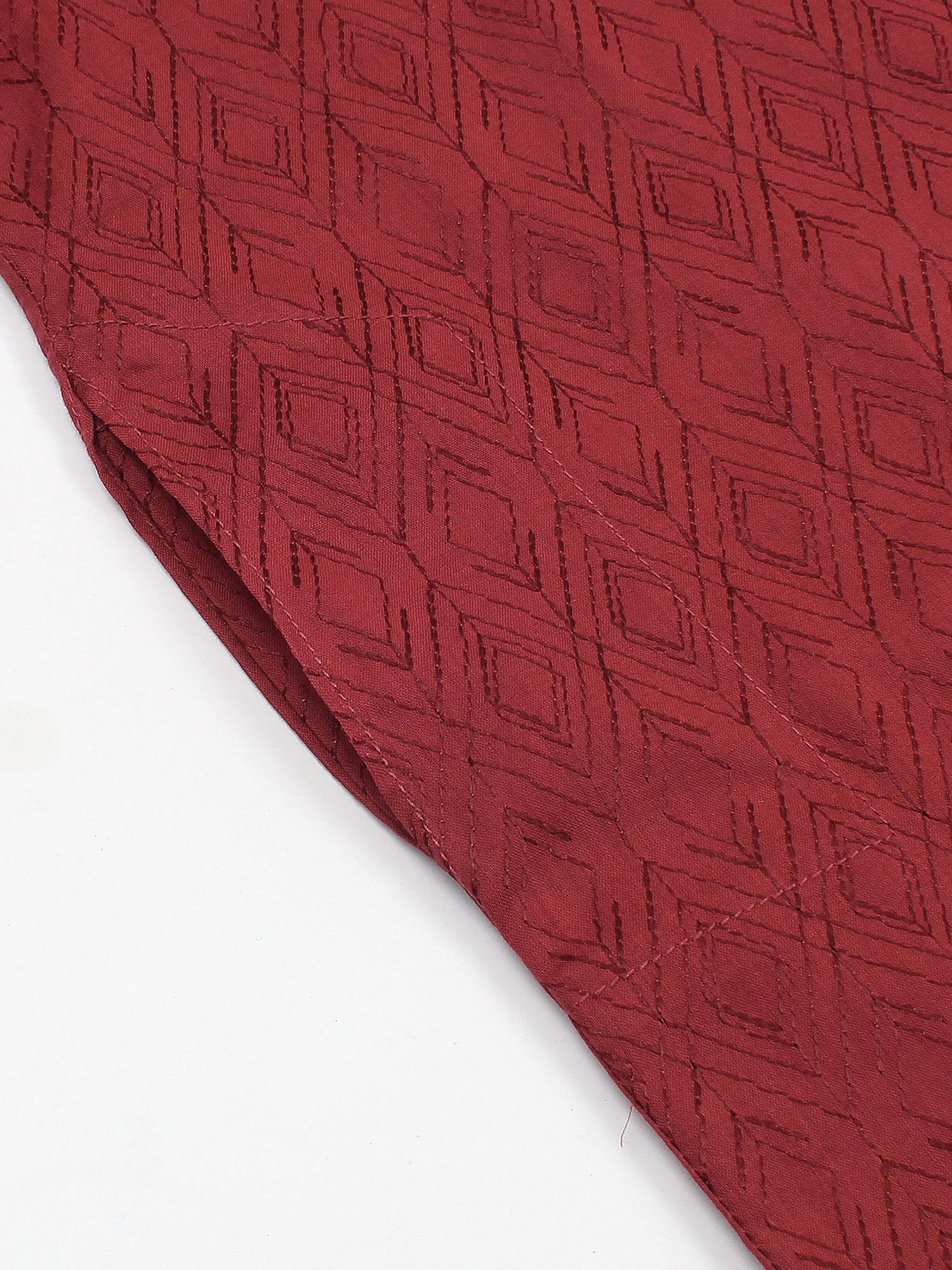 Velvour Boys Embroidered Kurta Maroon VB158