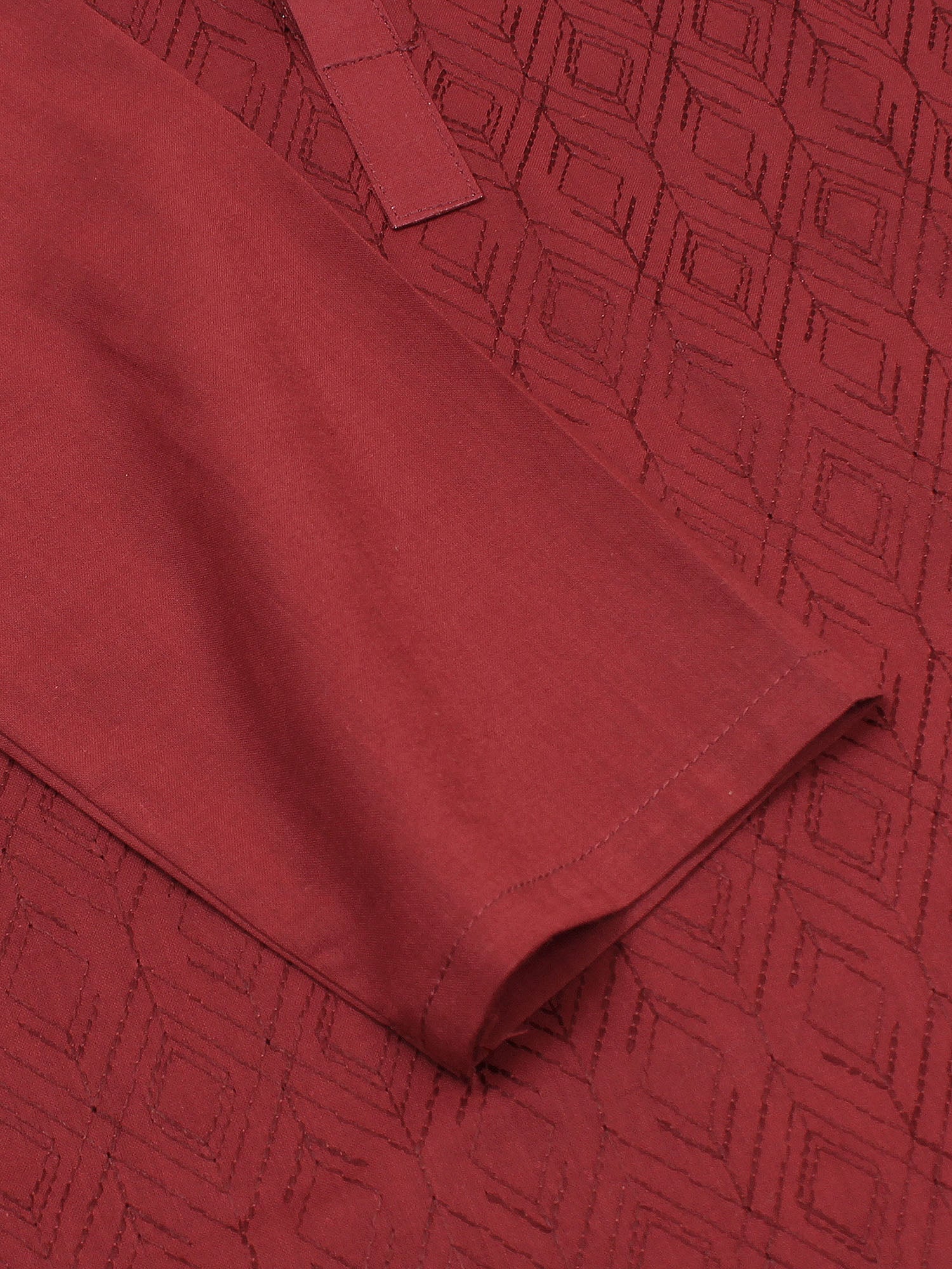 Velvour Boys Embroidered Kurta Maroon VB158