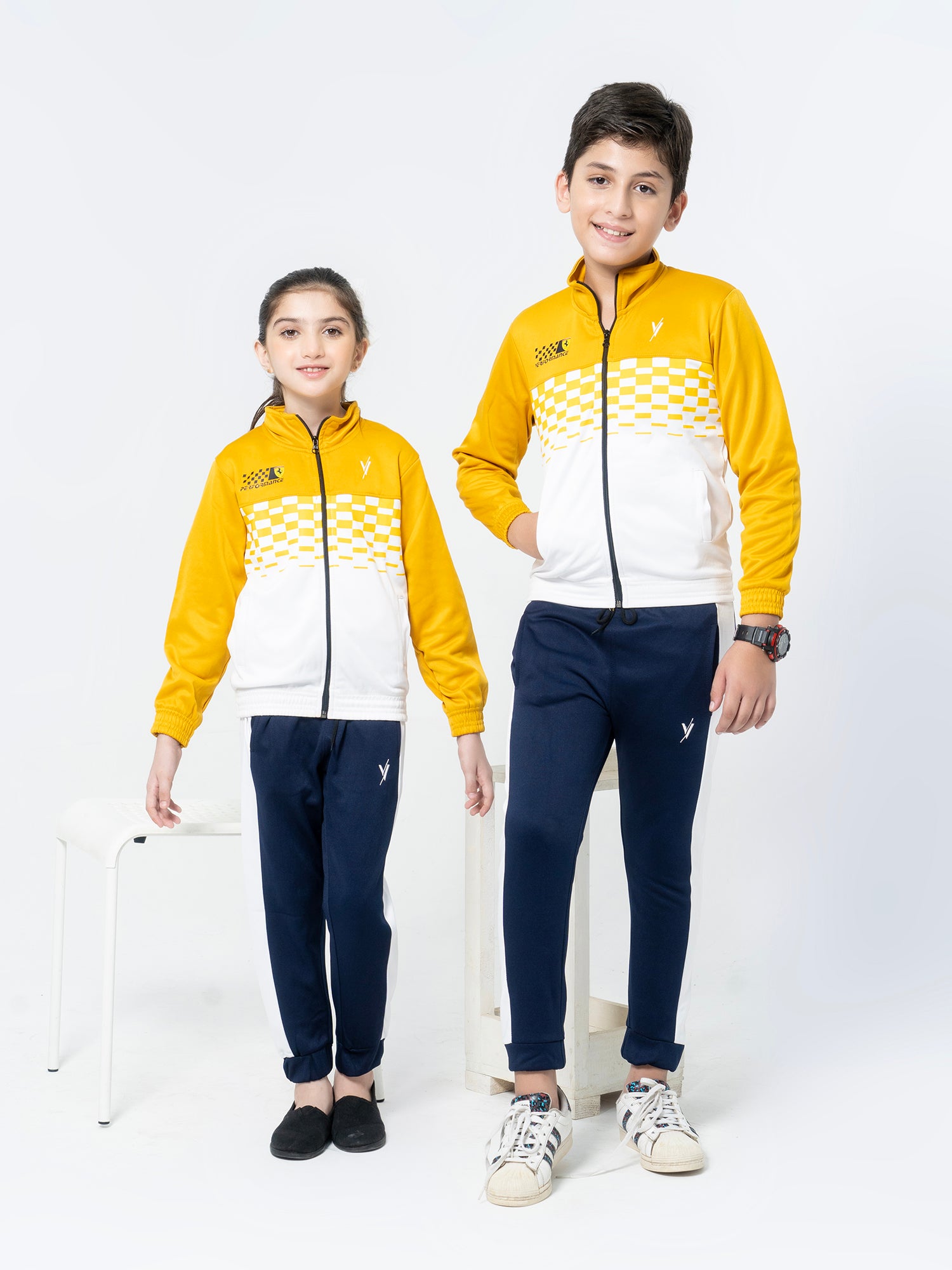 Mock Neck Tracksuit For Boys & Girls, Poly Athletic Fleece #VWT09-C