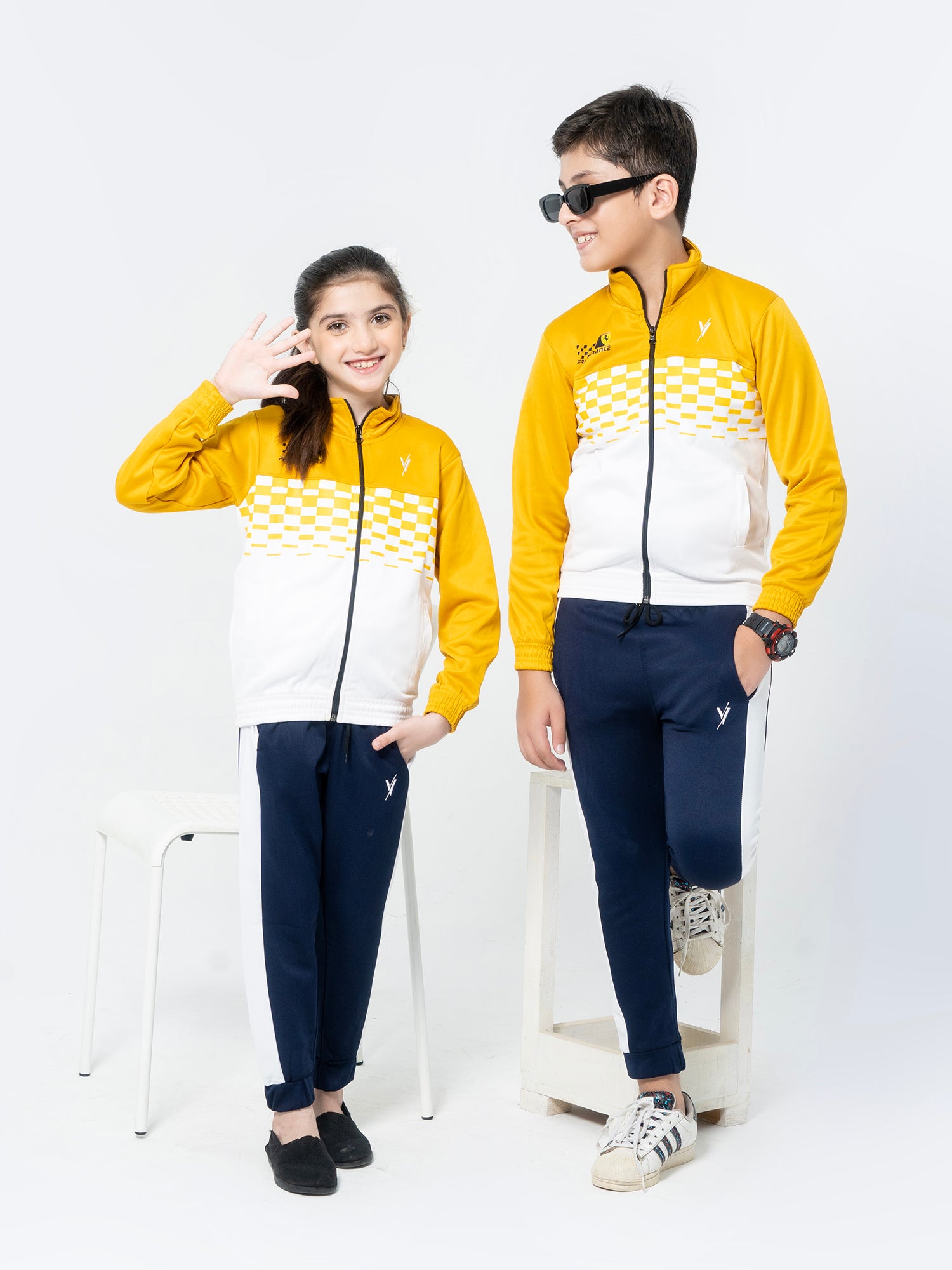 Mock Neck Tracksuit For Boys & Girls, Poly Athletic Fleece #VWT09-C