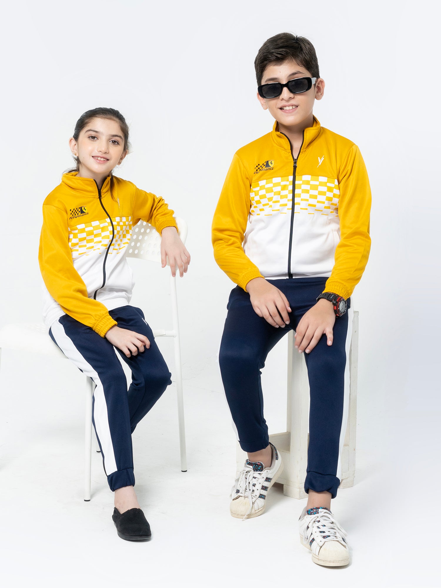 Mock Neck Tracksuit For Boys & Girls, Poly Athletic Fleece #VWT09-C