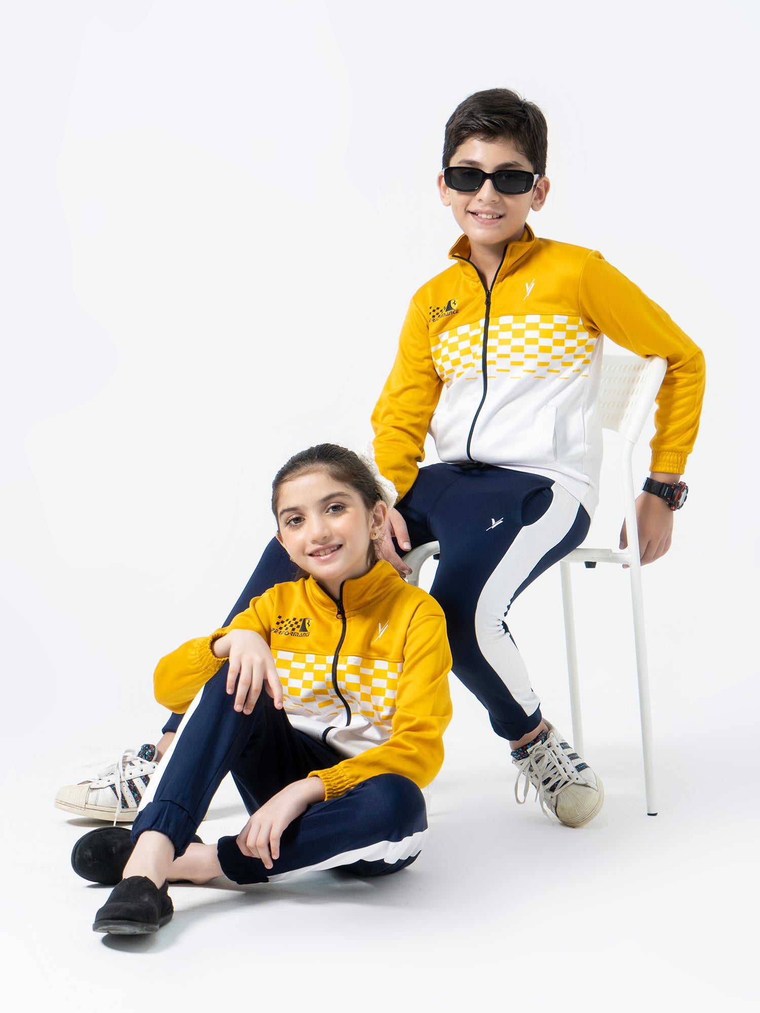 Mock Neck Tracksuit For Boys & Girls, Poly Athletic Fleece #VWT09-C