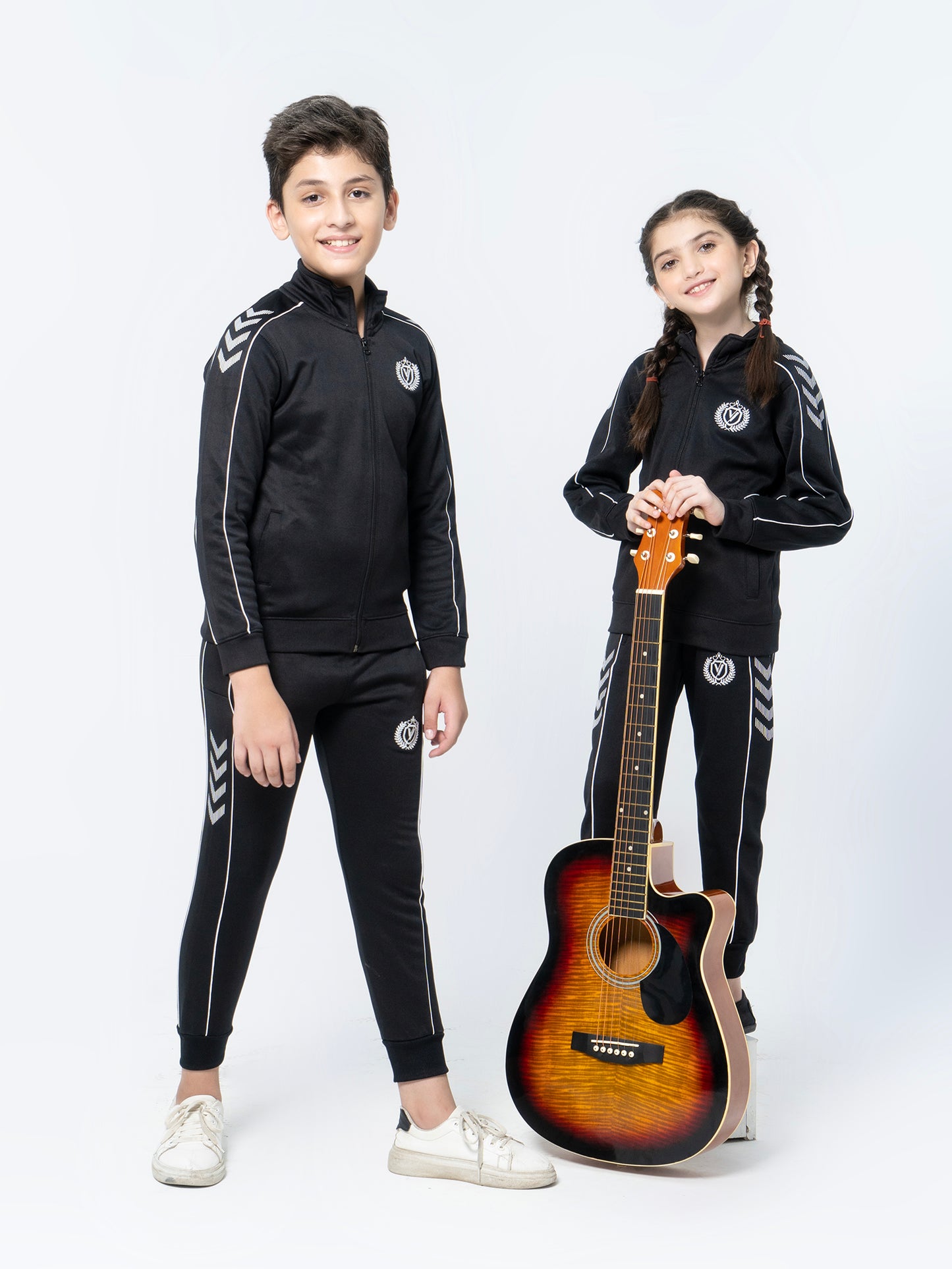 Mock Neck Tracksuit For Boys & Girls, Fleece #VWT012-B