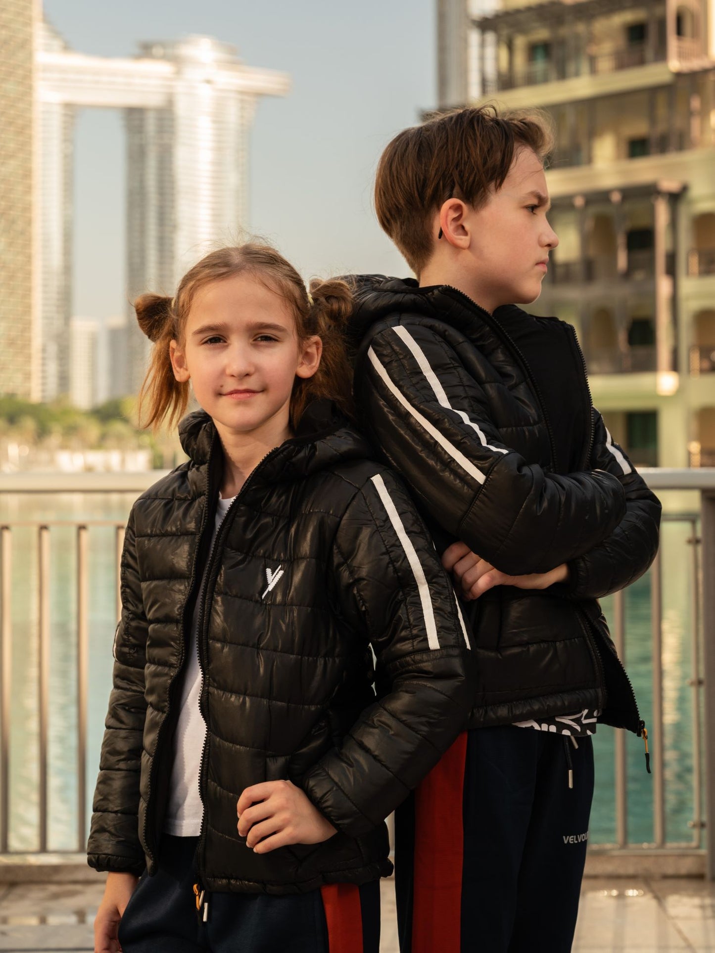 Full Sleeves Hooded Puffer Jacket Boys & Girls VJ27-A