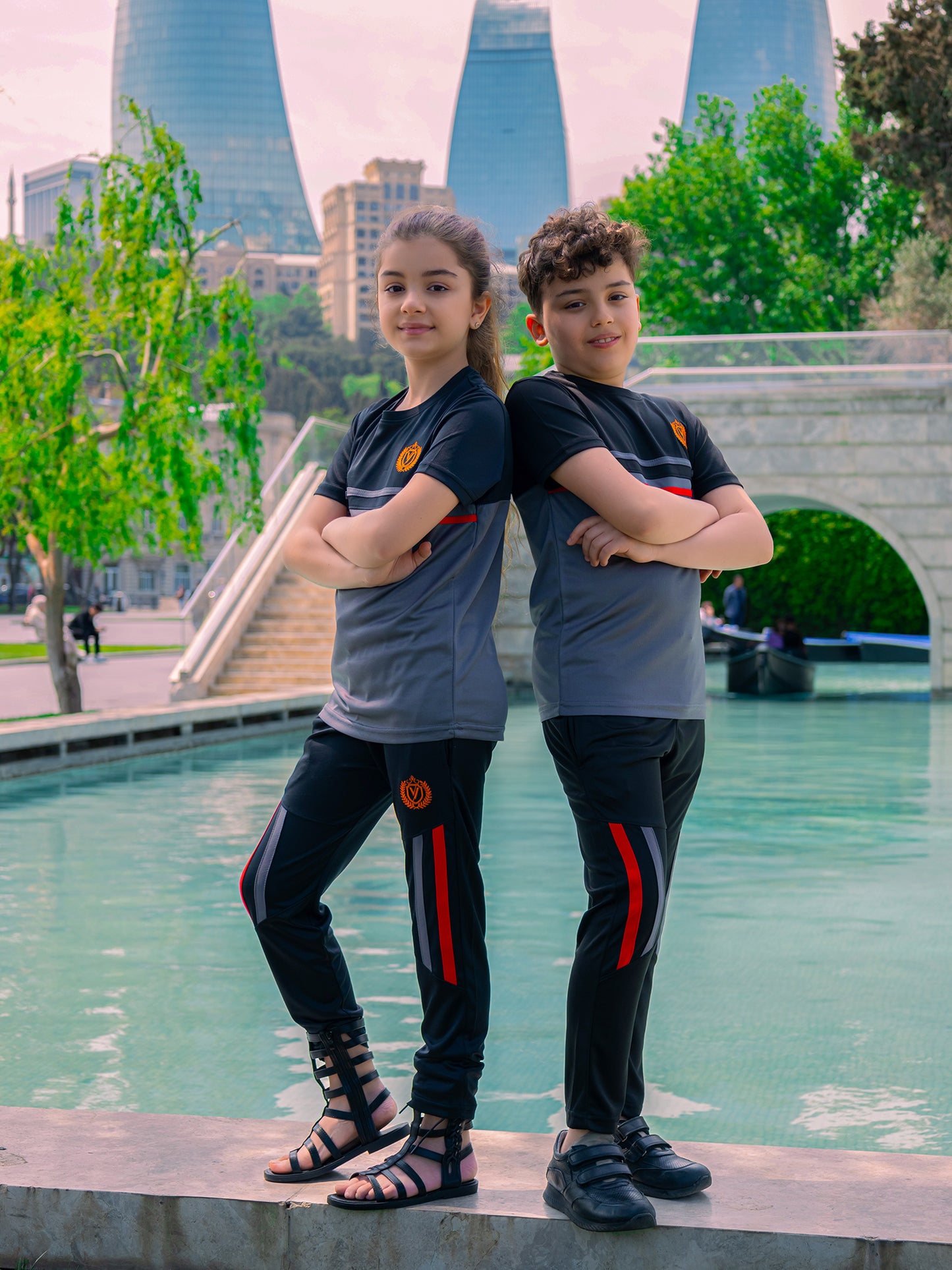 Tracksuit For Boys & Girls Poly athletic Fabric VST42-C