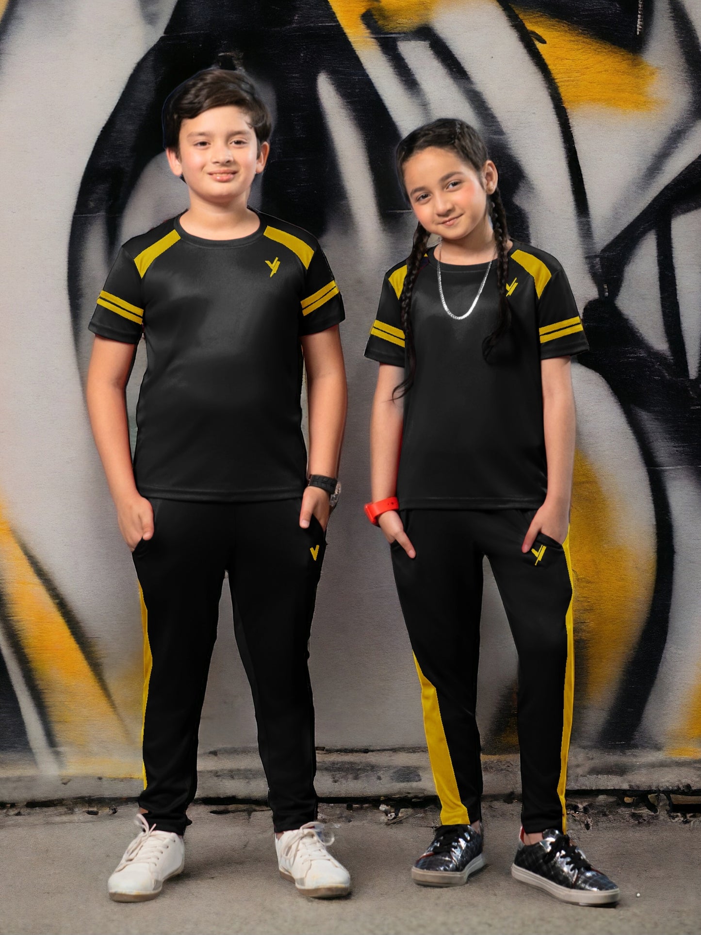 Tracksuit For Boys & Girls Poly athletic Fabric VST44-C