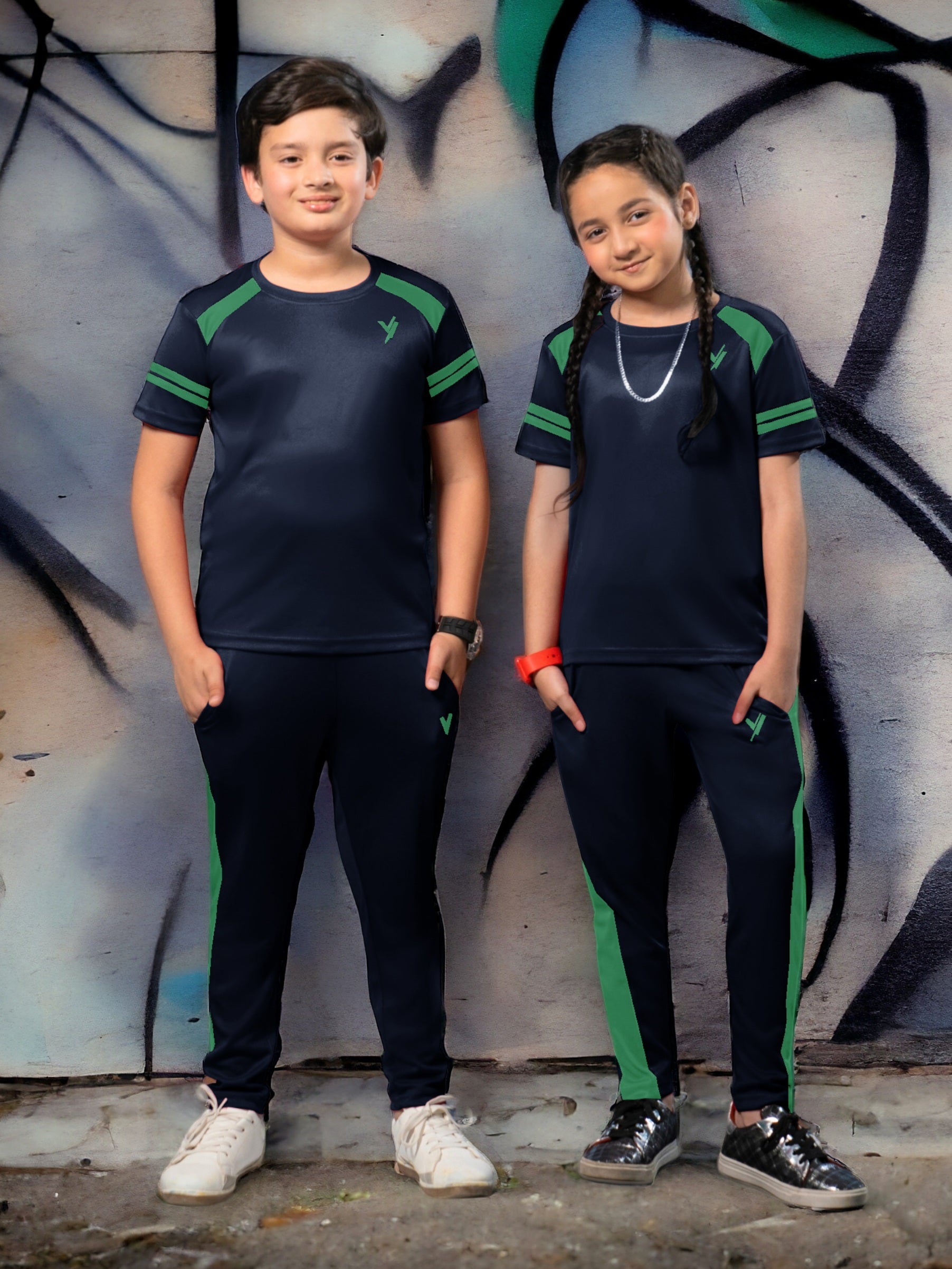 Tracksuit For Boys & Girls Poly athletic Fabric VST44-A