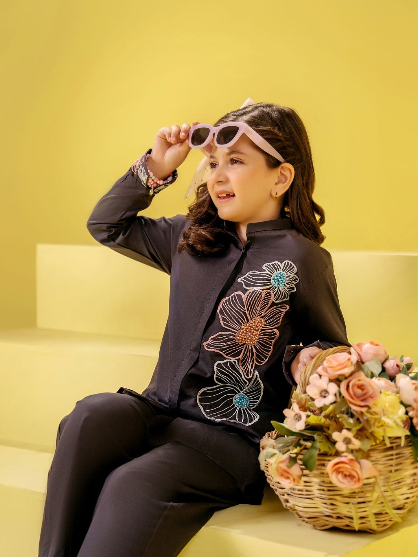 Embridered Girls Co Ord Set VG135-A