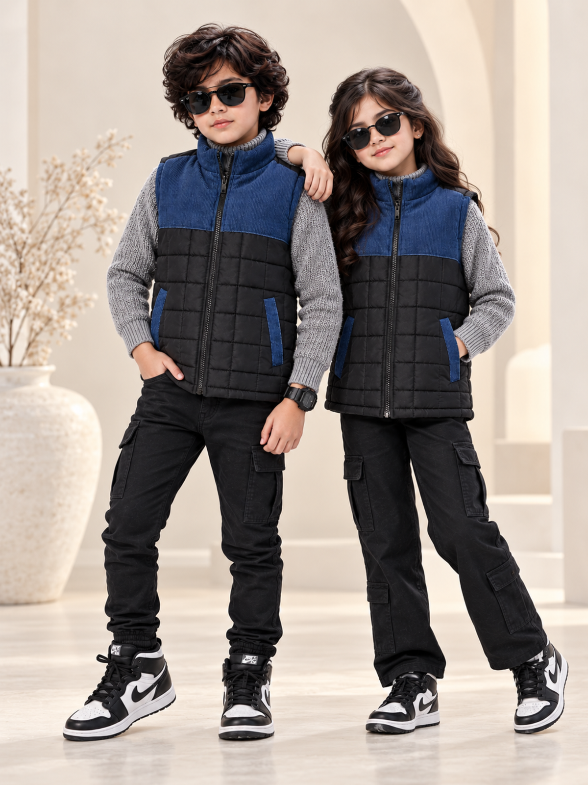 Sleeveless Puffer Jacket Boys & Girls VJ86-B