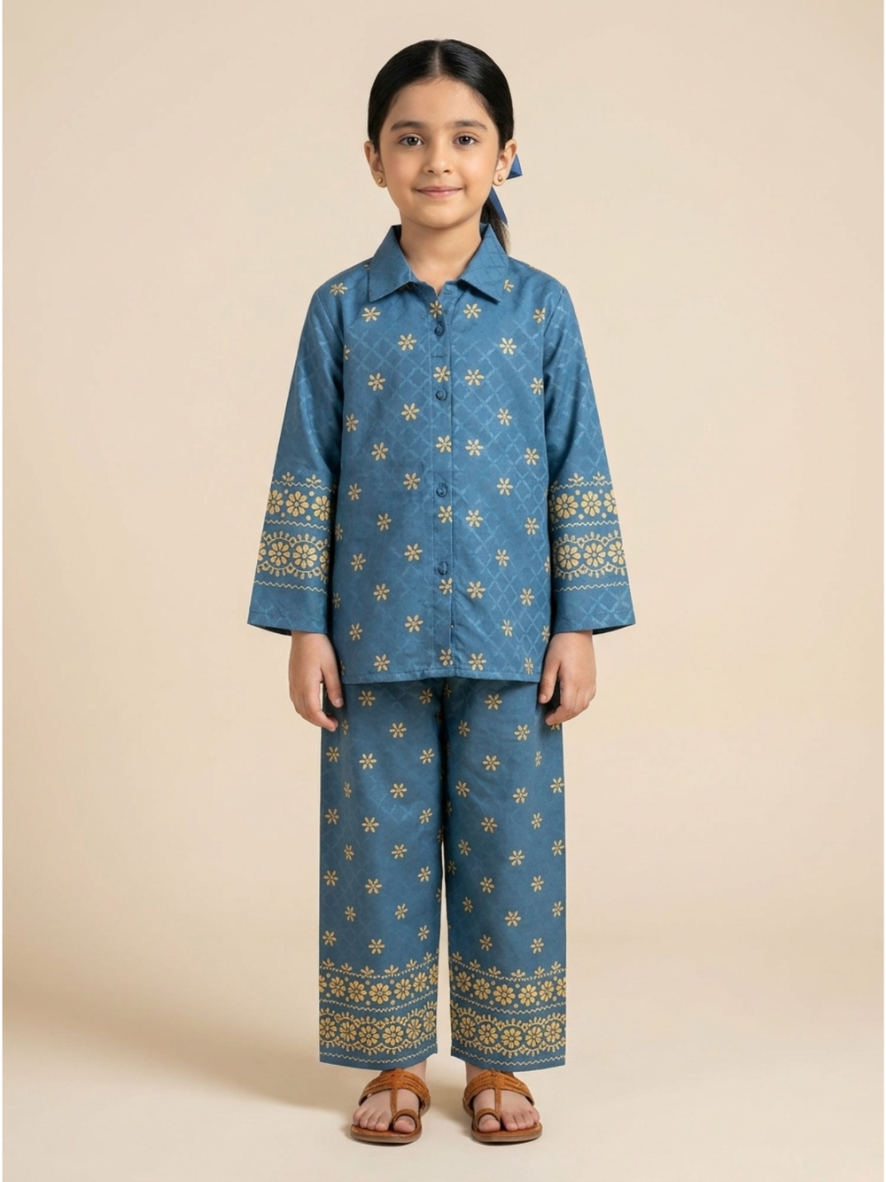 Girls Winter 2Pcs Printed Suit VG219-A