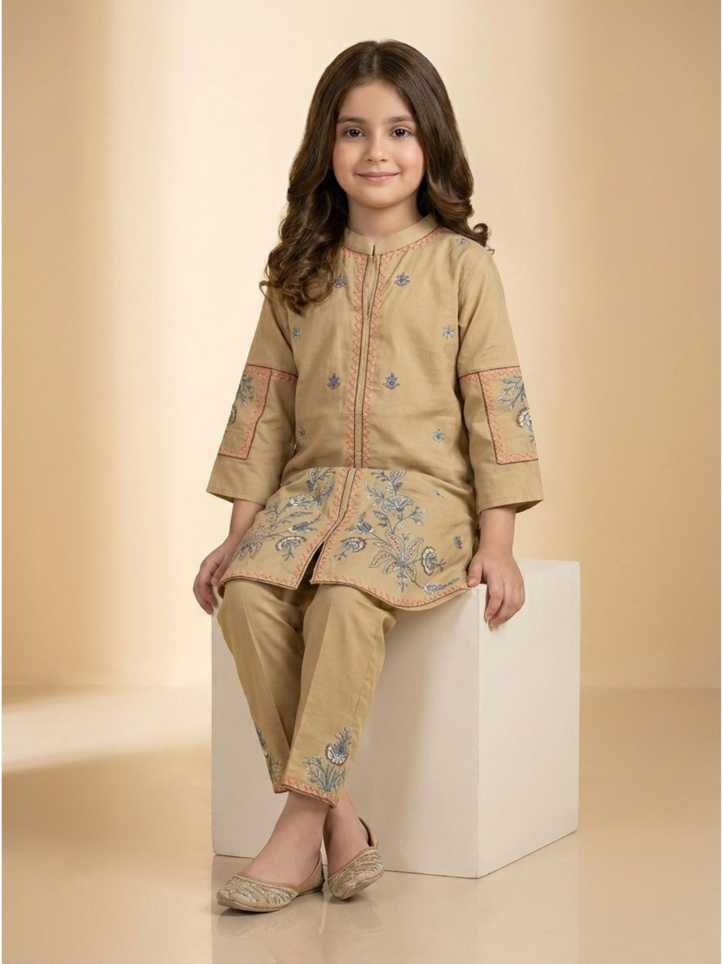 Girls Co Ord Set Embroidered VG209-B