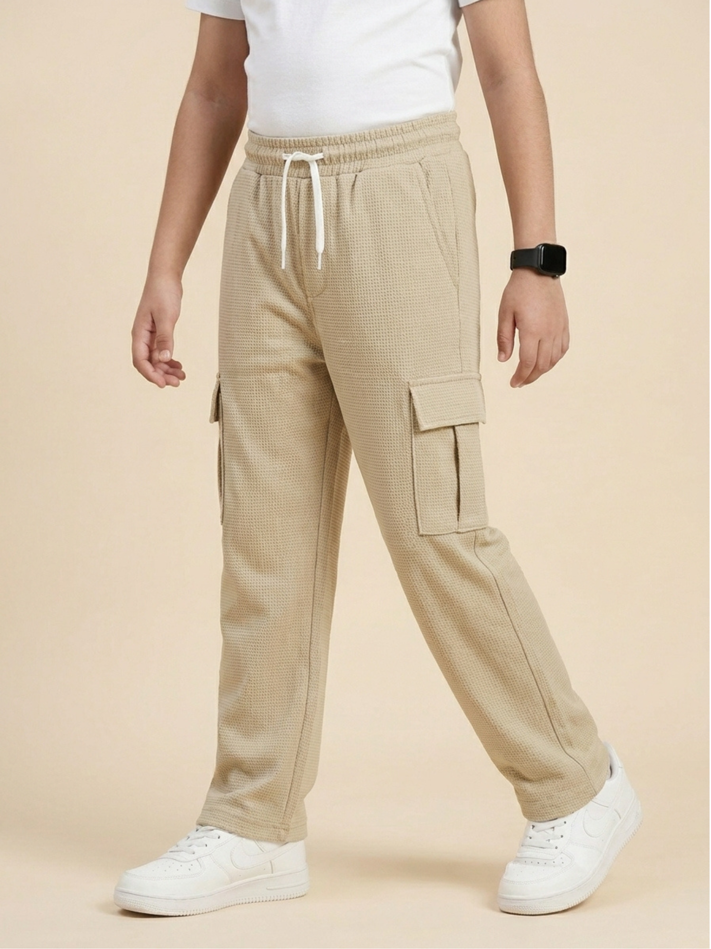 Boys Imported Textured Cargo Trouser VT27-A