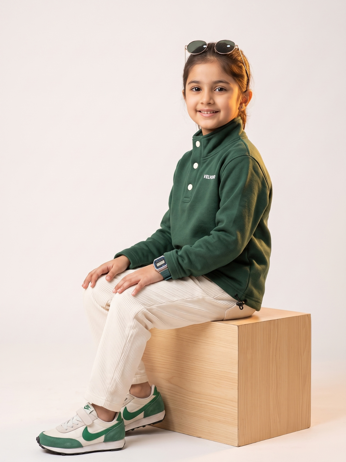 Fleece Shirt Jacket For Boys & Girls VWT77-A