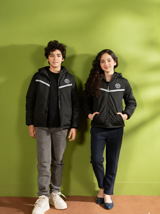 Full Sleeves Hooded Puffer Jacket Boys & Girls VJ79-B