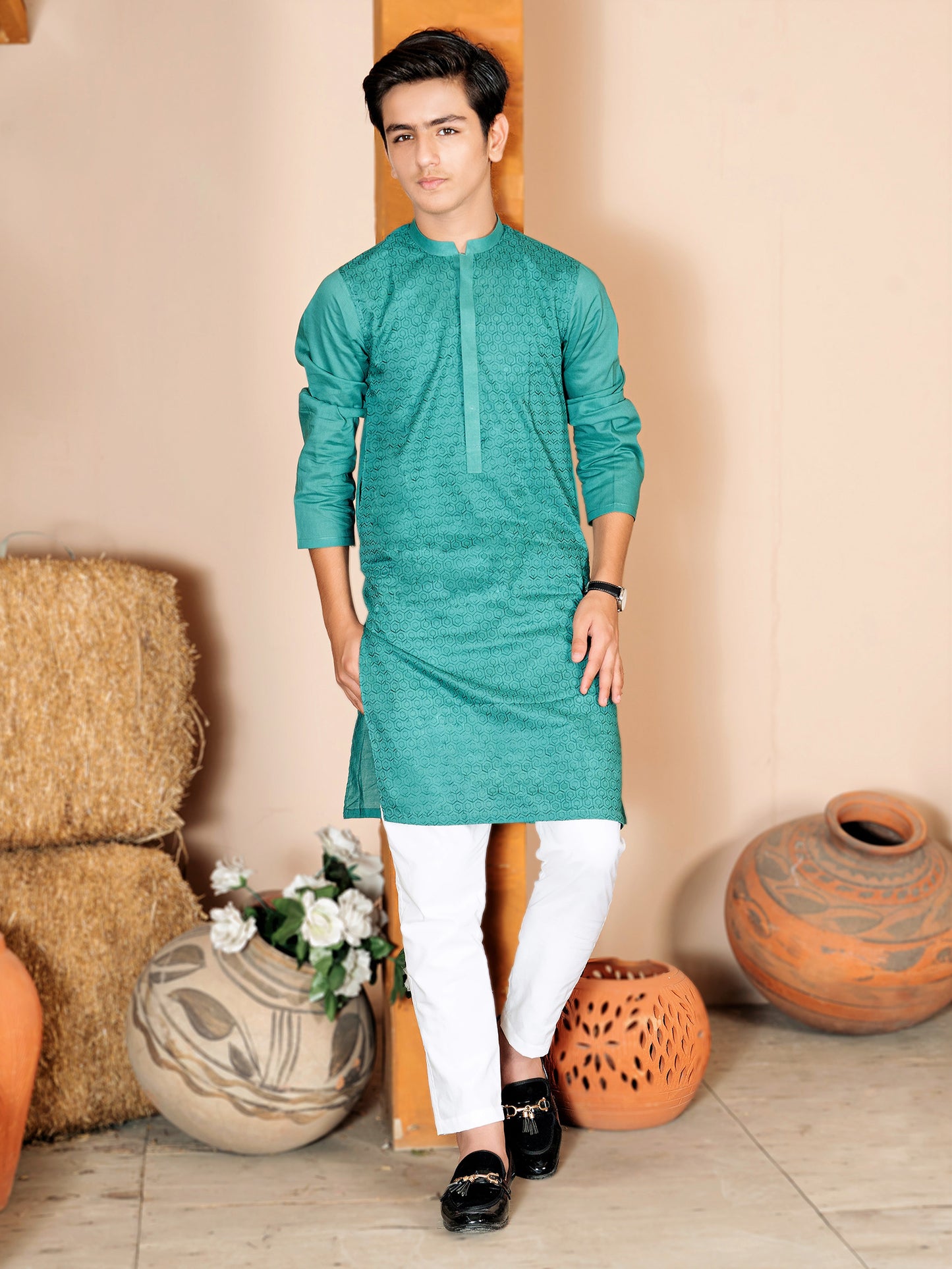 Boys Embroidered Kurta VB157