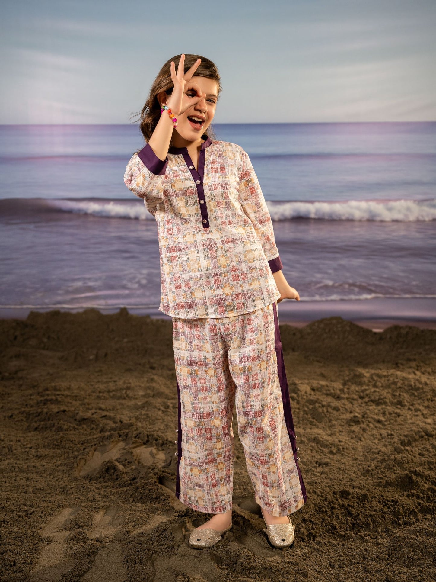 Printed Girls Co Ord Set VG167-B