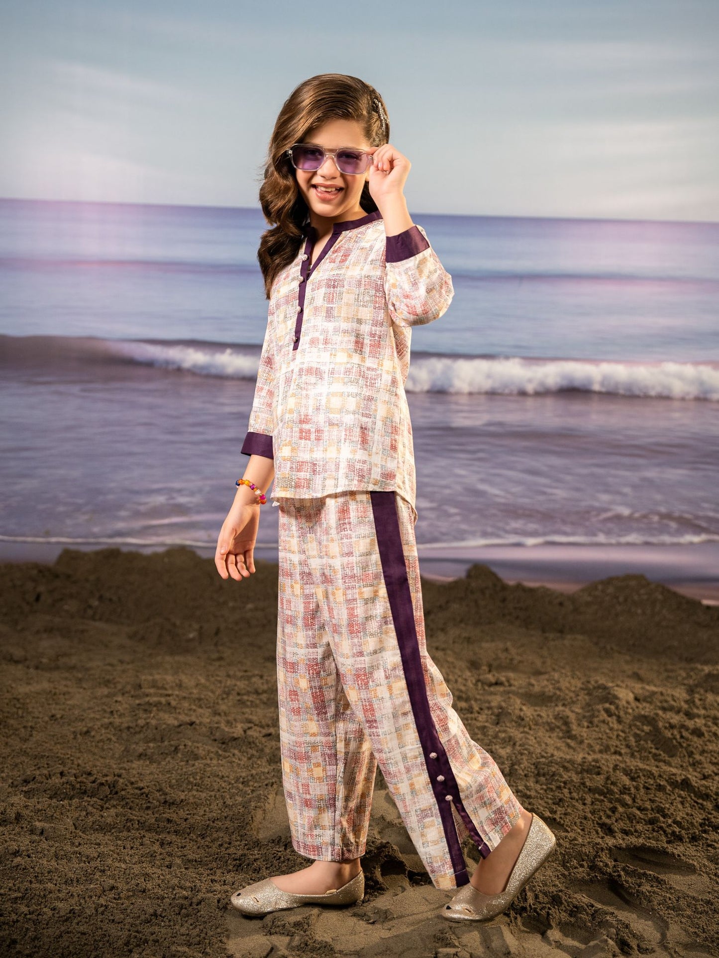 Printed Girls Co Ord Set VG167-B