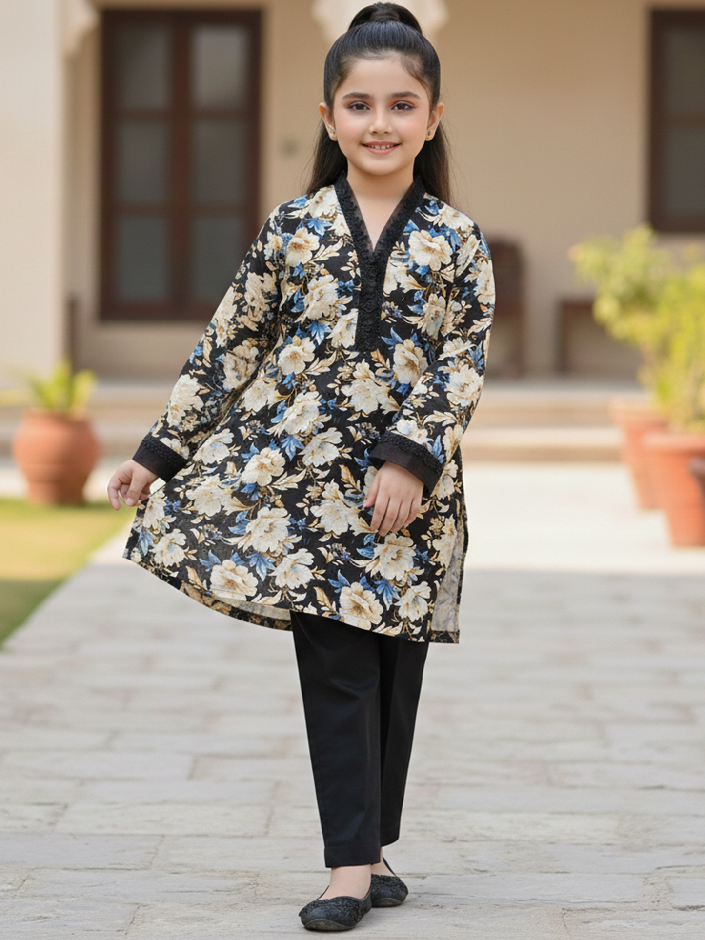 Girls Printed 2Pcs Suit VG189-A