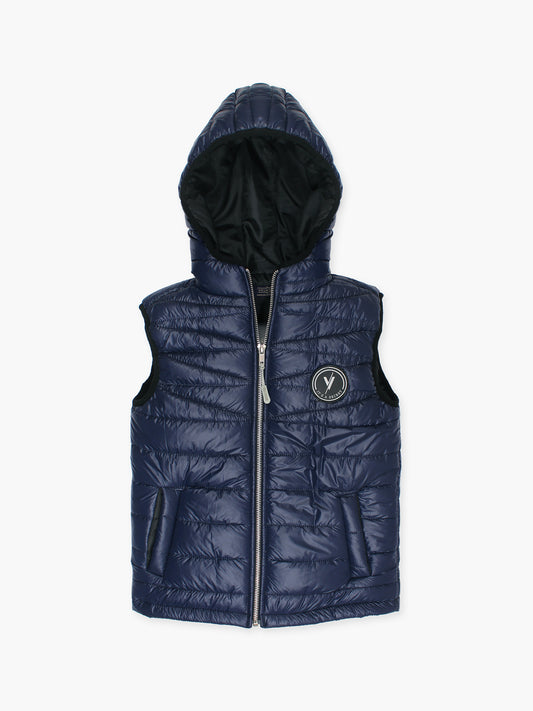 Sleeveless Hooded Puffer For Boys & Girls VJ72-B