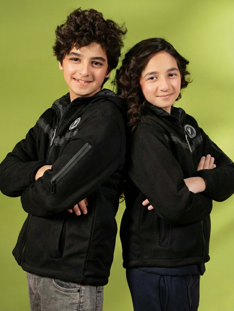 Full Sleeves Hooded Puffer Jacket Boys & Girls VJ79-B