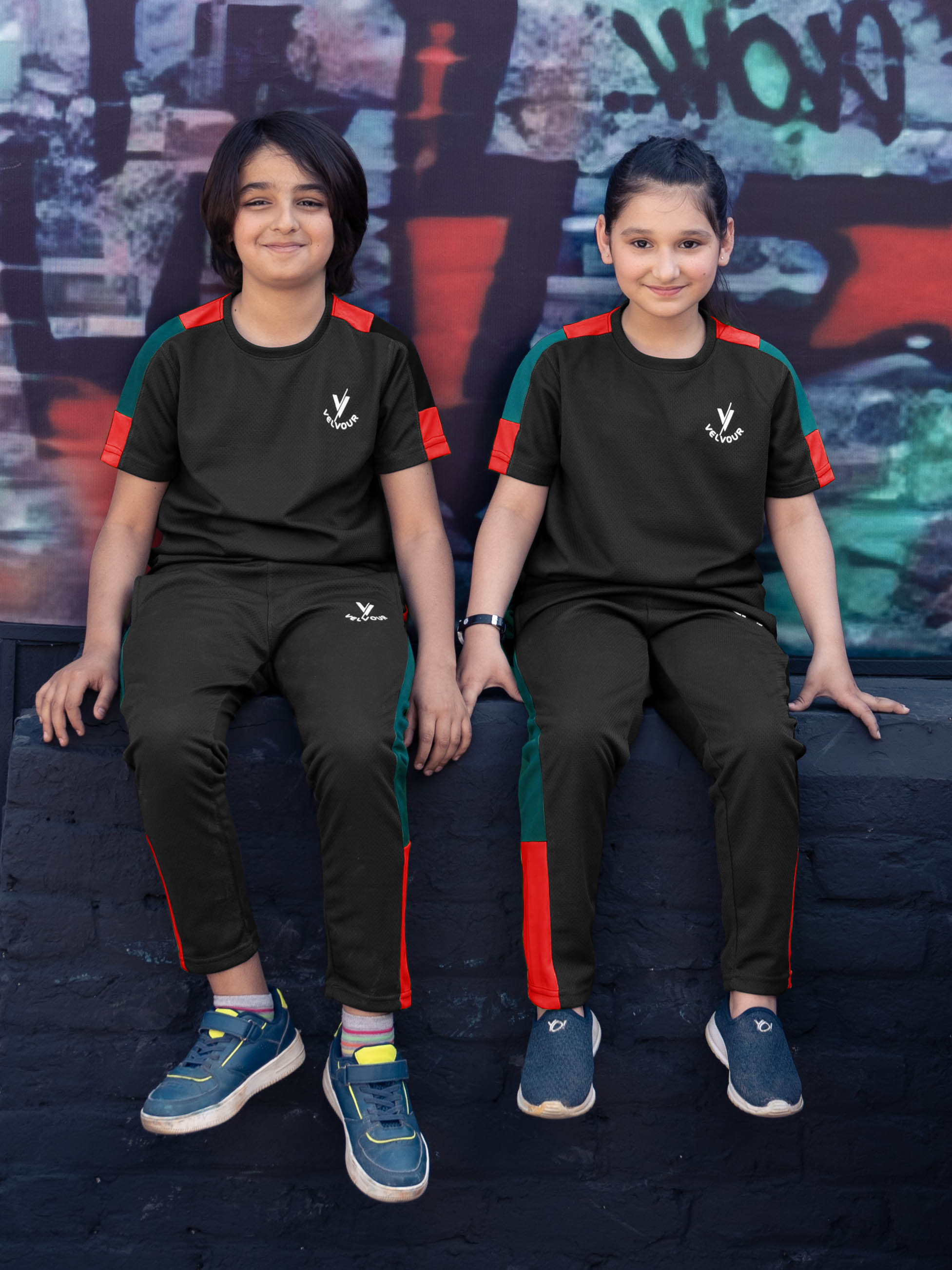 Tracksuit For Boys & Girls Poly athletic Fabric VST43-B
