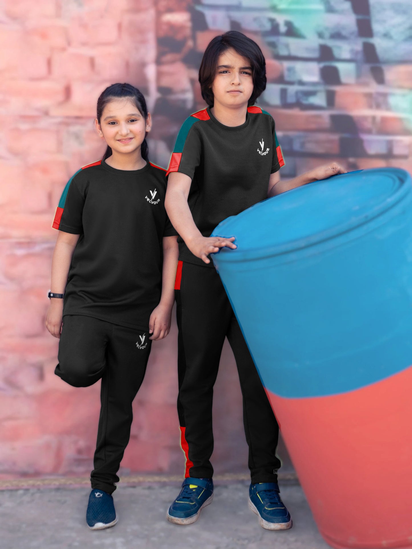 Tracksuit For Boys & Girls Poly athletic Fabric VST43-B