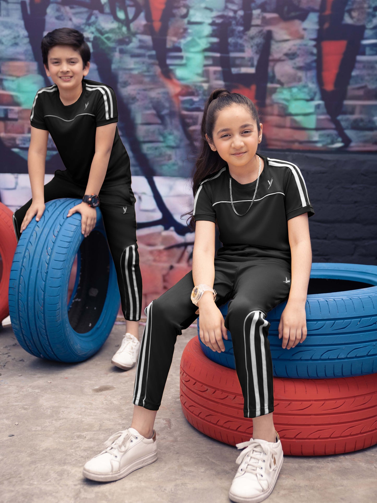 Tracksuit For Boys & Girls Poly athletic Fabric VST52-C